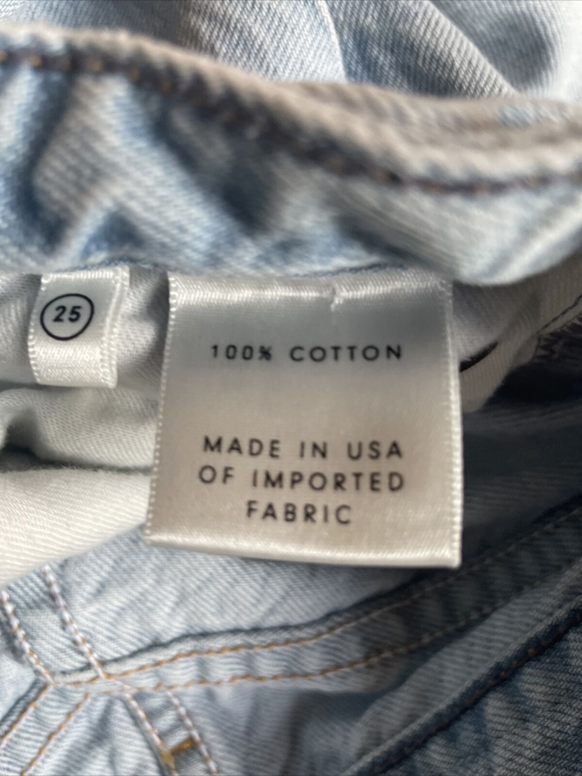 GRLFRND GRLFND light wash straight leg denim jeans size 25 Excellent Size 25" / US 0 / IT 36 - 4 Thumbnail