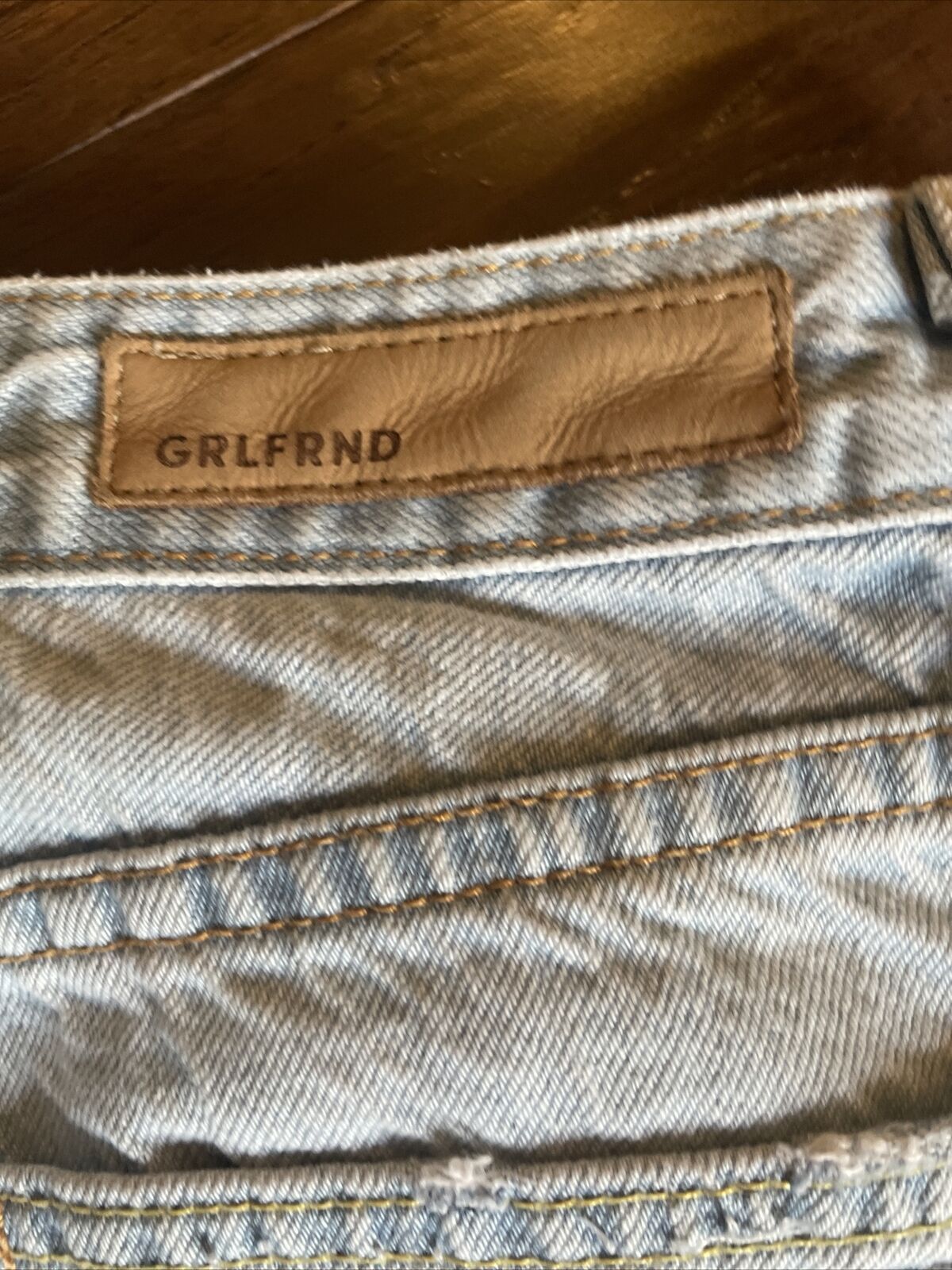 GRLFRND GRLFND light wash straight leg denim jeans size 25 Excellent Size 25" / US 0 / IT 36 - 3 Thumbnail