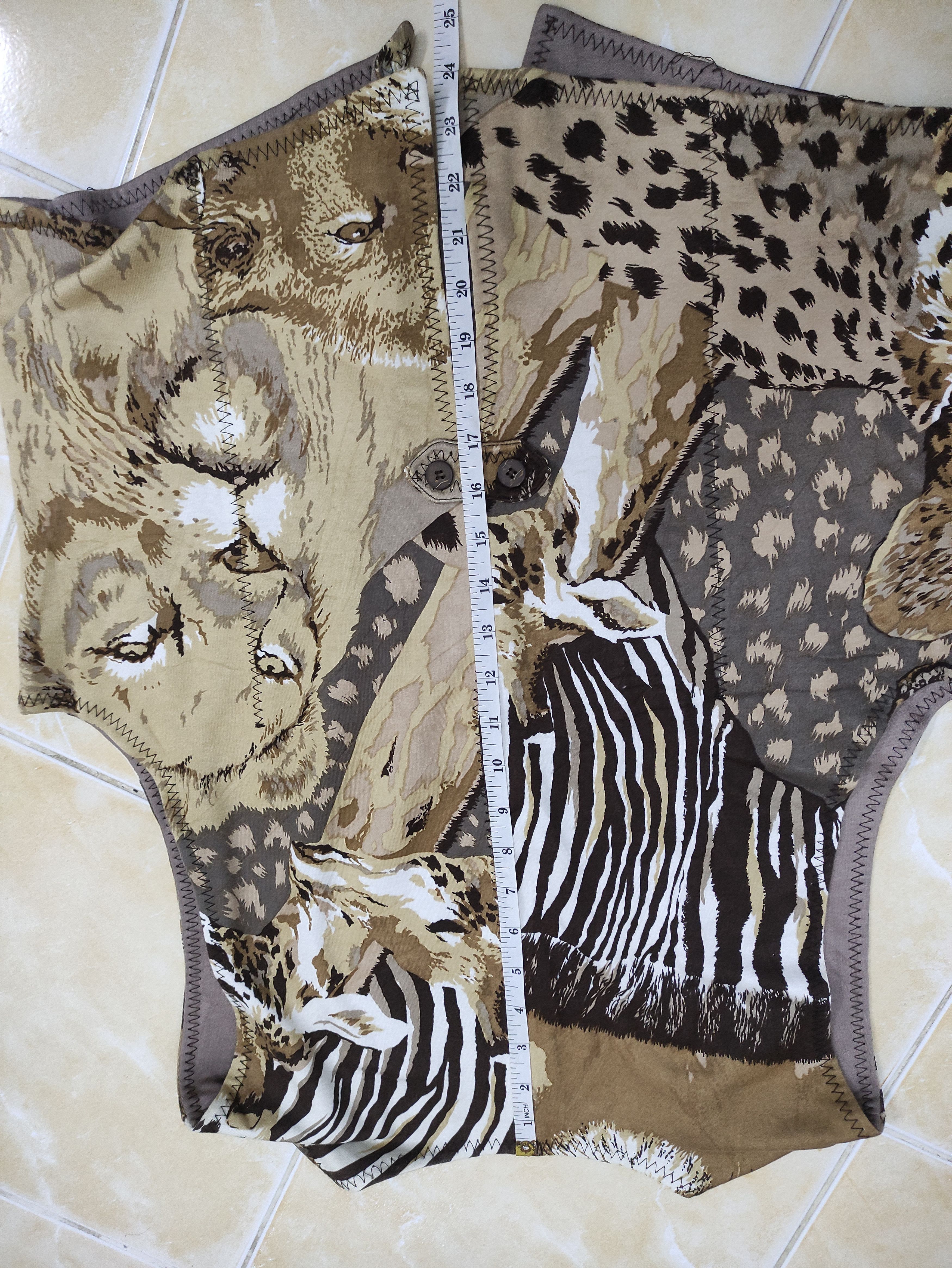Japanese Brand SAFARI VINTAGE VEST FULLPRINT ANIMAL Size M / US 6-8 / IT 42-44 - 6 Thumbnail