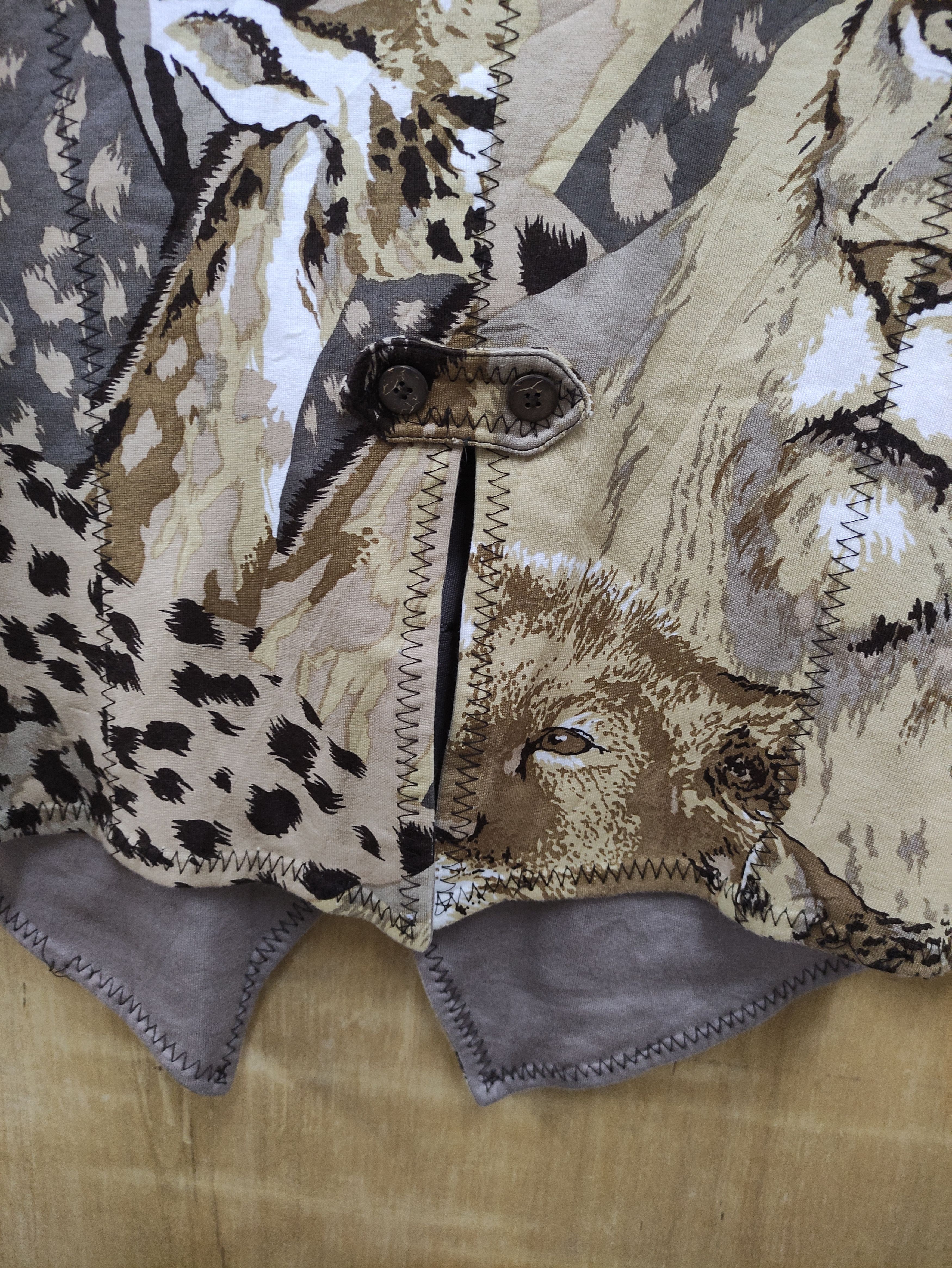 Japanese Brand SAFARI VINTAGE VEST FULLPRINT ANIMAL Size M / US 6-8 / IT 42-44 - 4 Thumbnail