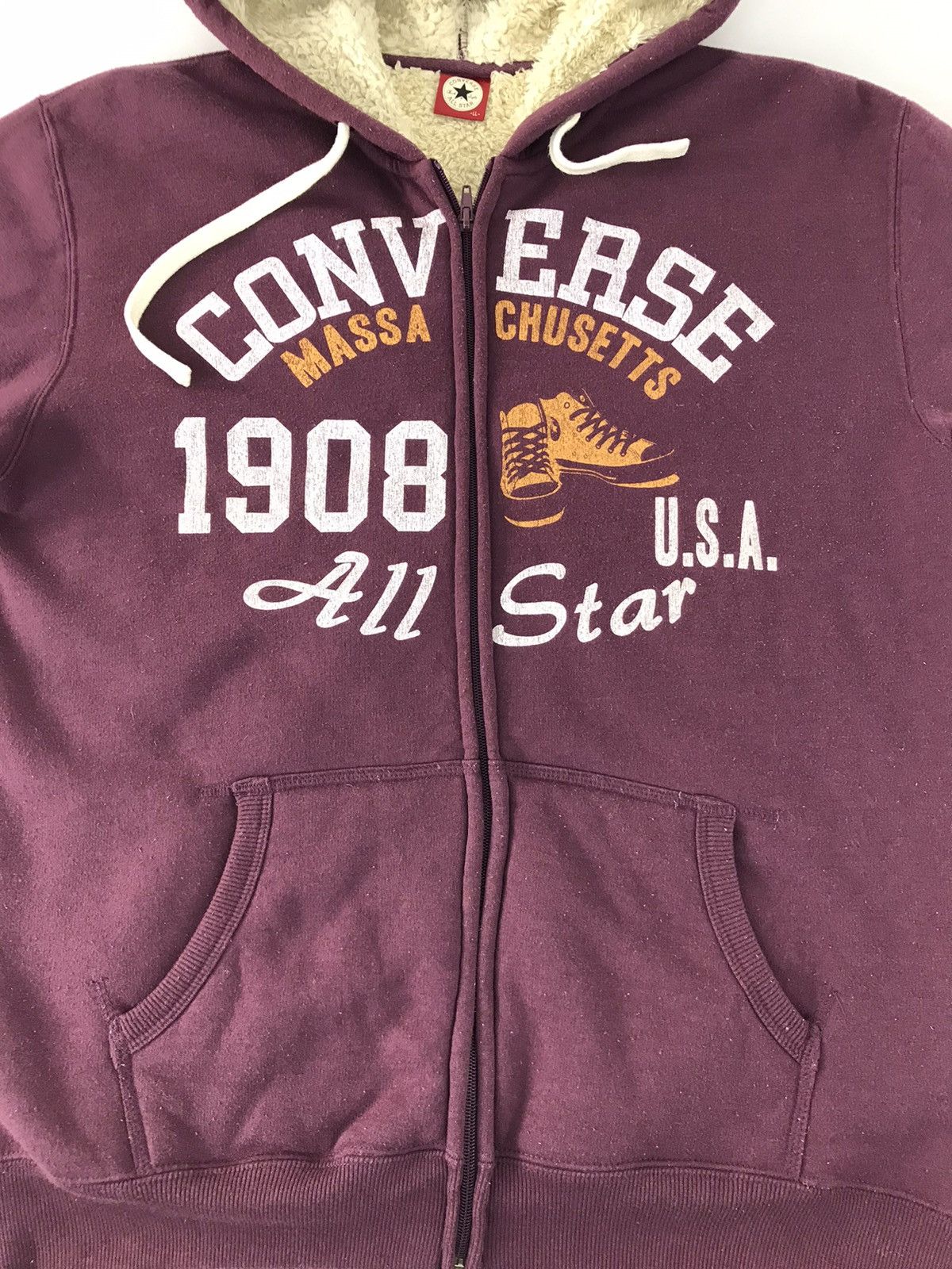 Converse × Vintage Vintage Sweater Hoodie Converse All Star Zipper Style Size US L / EU 52-54 / 3 - 3 Thumbnail