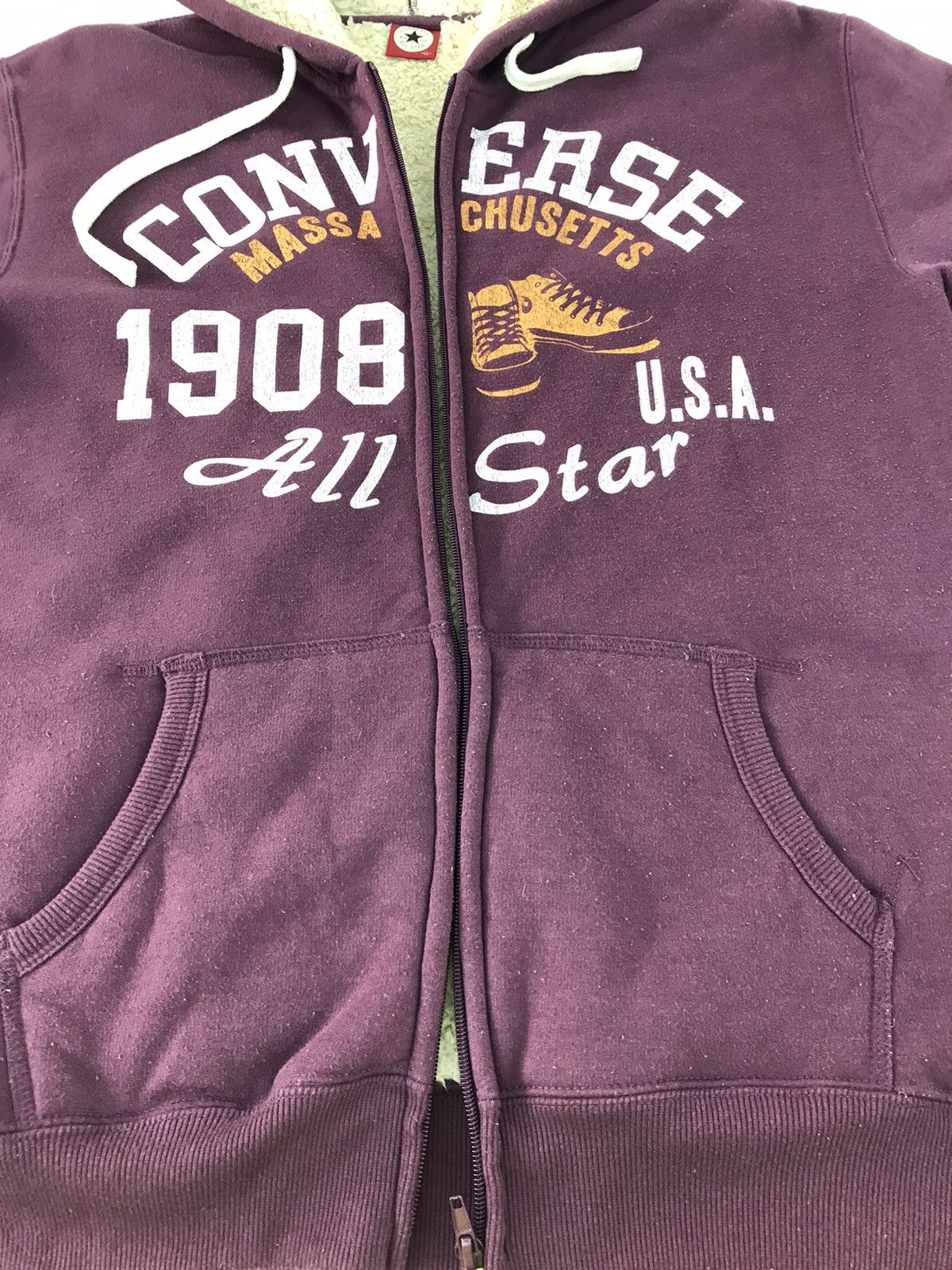 Converse × Vintage Vintage Sweater Hoodie Converse All Star Zipper Style Size US L / EU 52-54 / 3 - 5 Thumbnail
