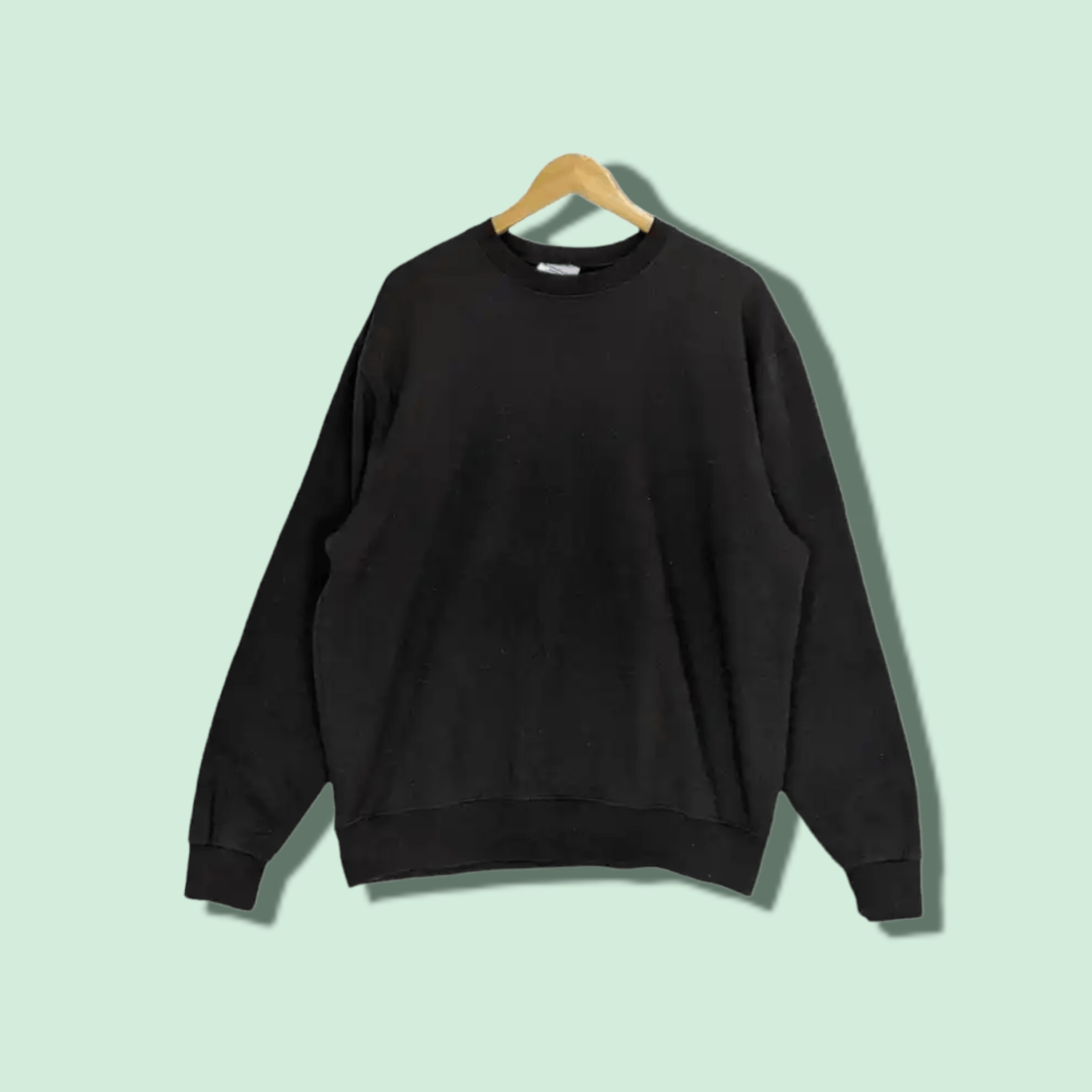 Champion CHAMPION Black Plain Jumper Sweatshirt Grailed