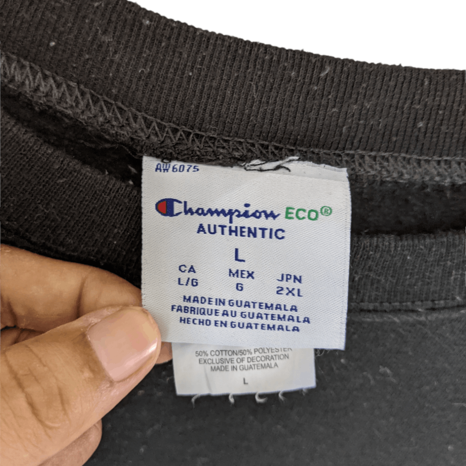 Champion CHAMPION Black Plain Jumper Sweatshirt Size US L / EU 52-54 / 3 - 6 Thumbnail