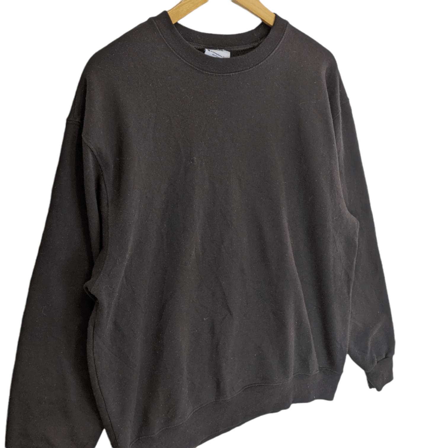 CHAMPION Black Plain Jumper Sweatshirt