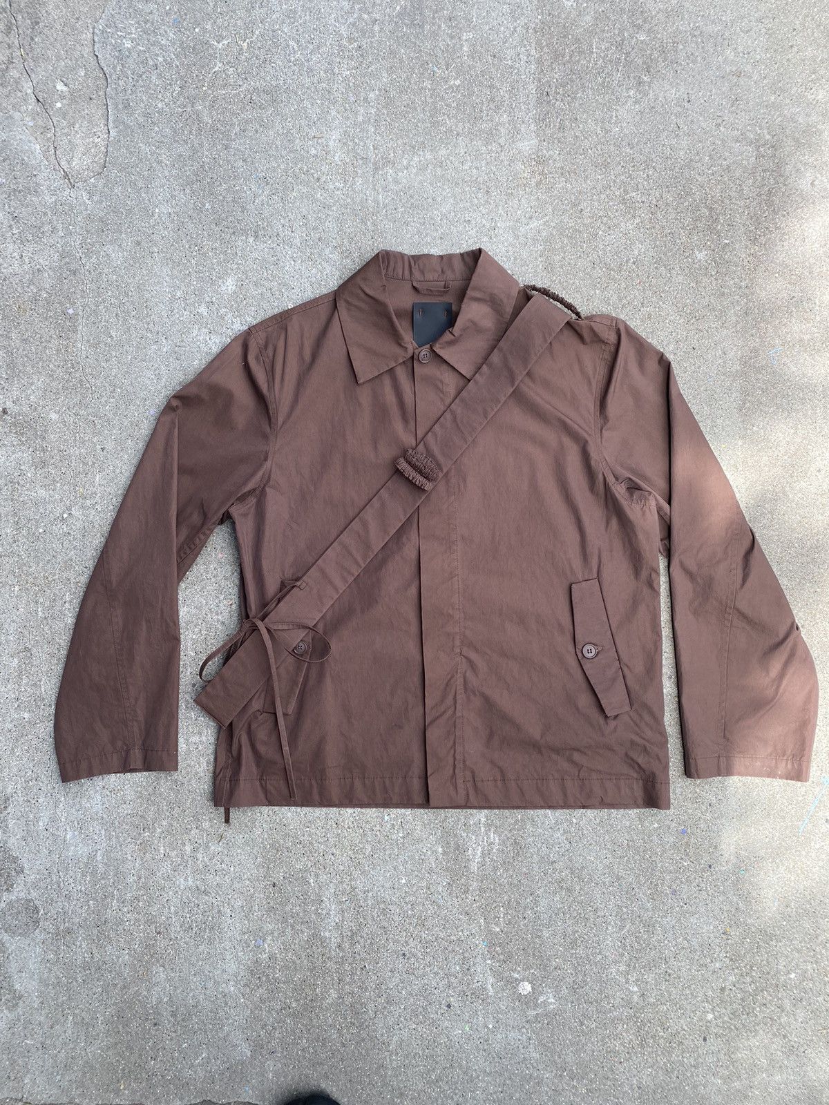 Craig Green SS17 Asymmetrical Work Jacket Brown