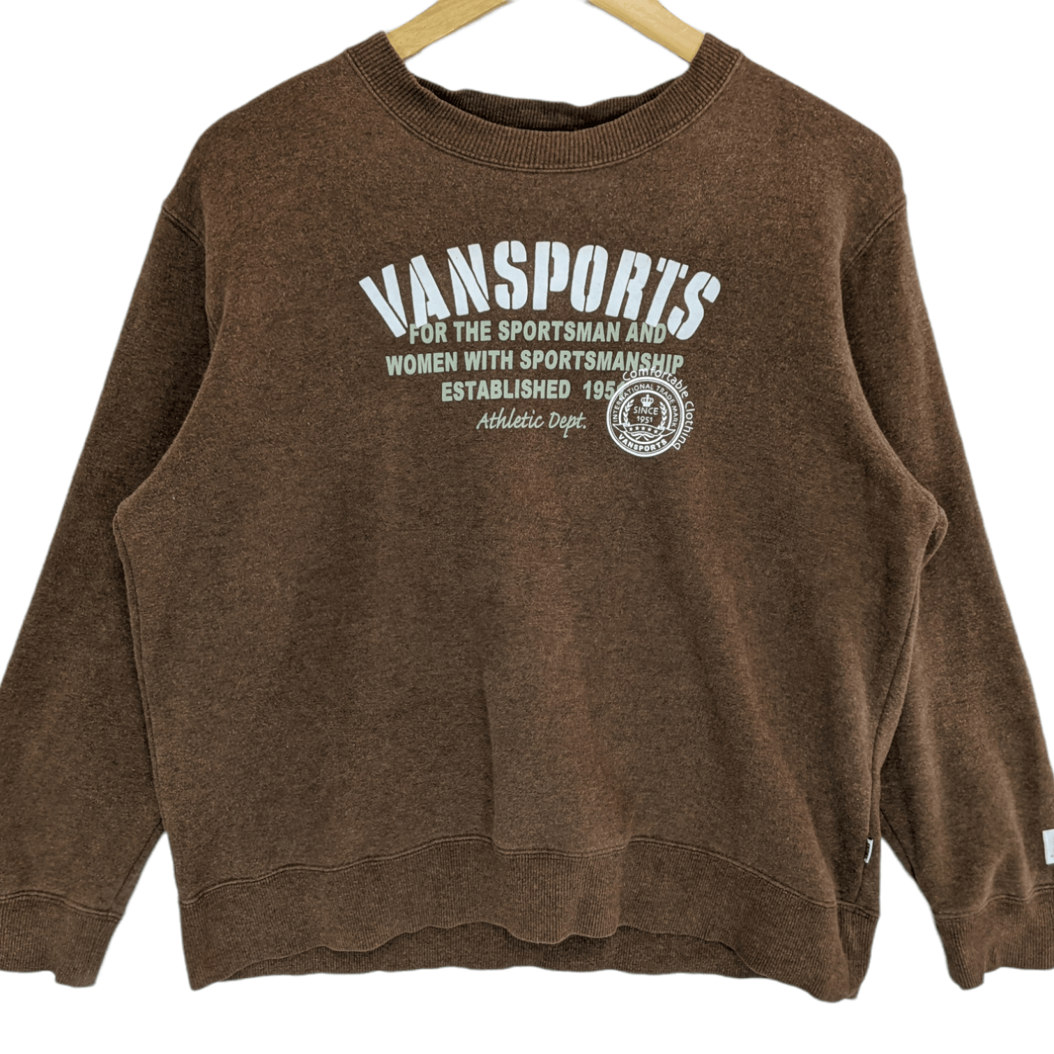 Japanese Brand × Van VANSPORTS Big Spell Out Jumper Sweatshirt Size L / US 10 / IT 46 - 2 Thumbnail