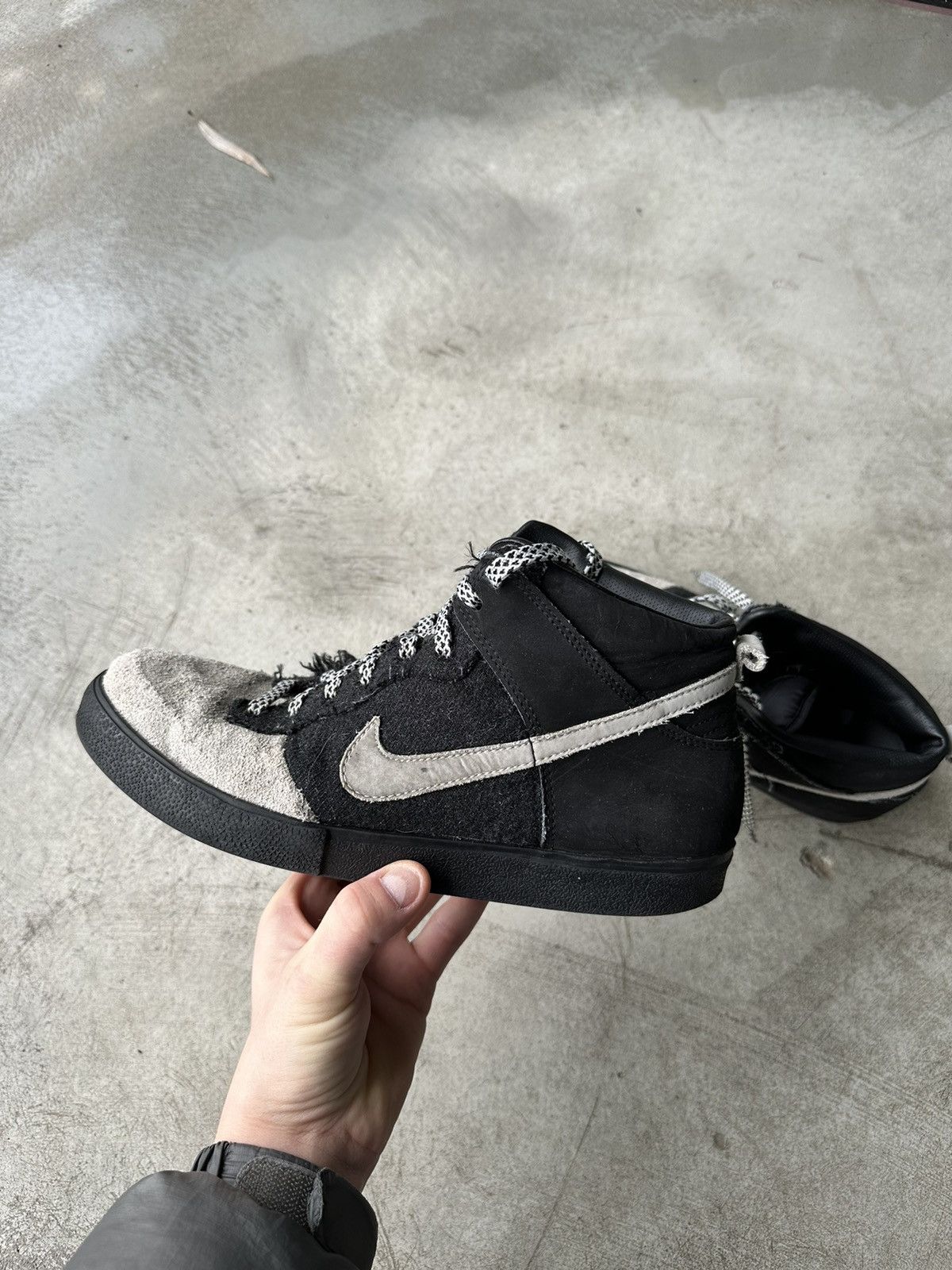 Nike Nike Dunk High Light Bone Black Light Liquid Lime | Grailed