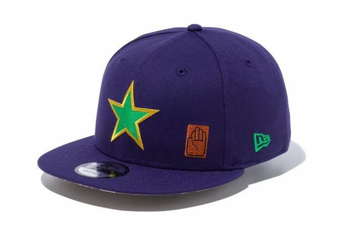 image of Jojo's Bizarre Adventure × New Era Cap Hat Jotaro 9Fifty in Purple, Men's
