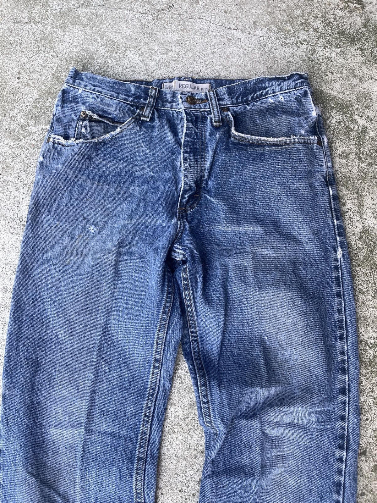 Vintage Vintage Lee Mud Wash Faded Denim Jeans Size US 30 / EU 46 - 3 Thumbnail