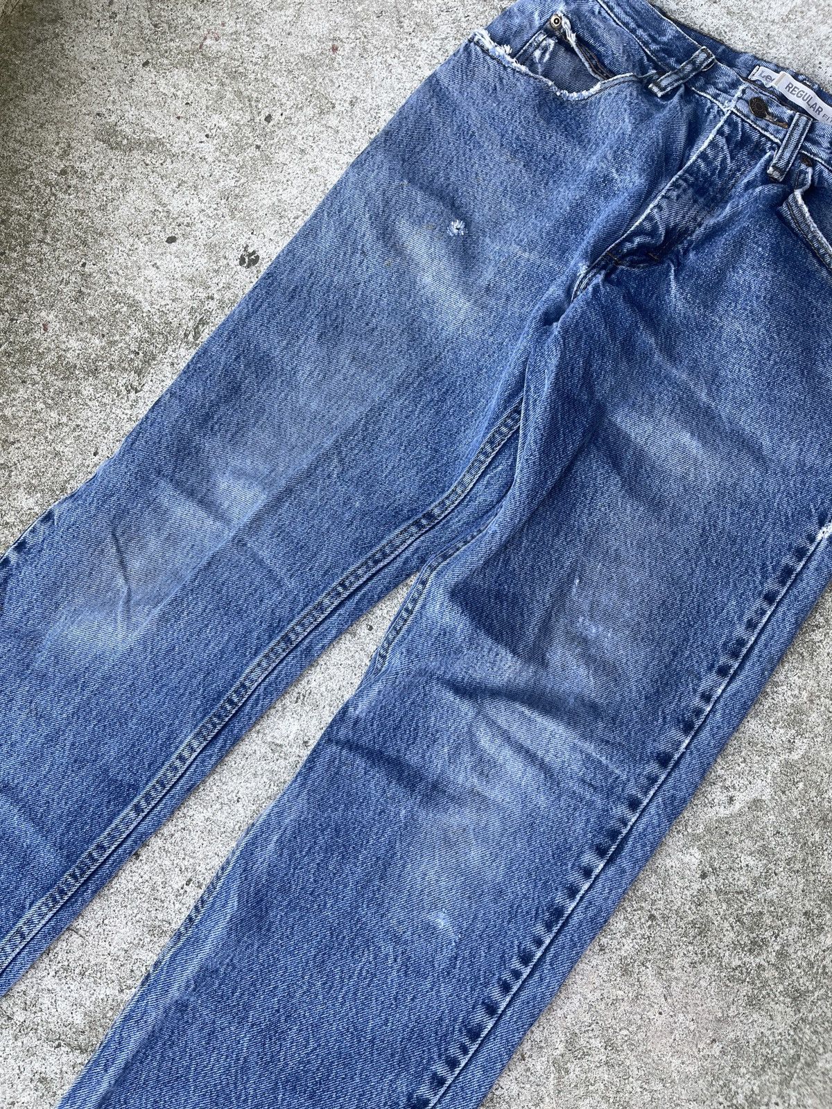 Vintage Vintage Lee Mud Wash Faded Denim Jeans Size US 30 / EU 46 - 9 Thumbnail