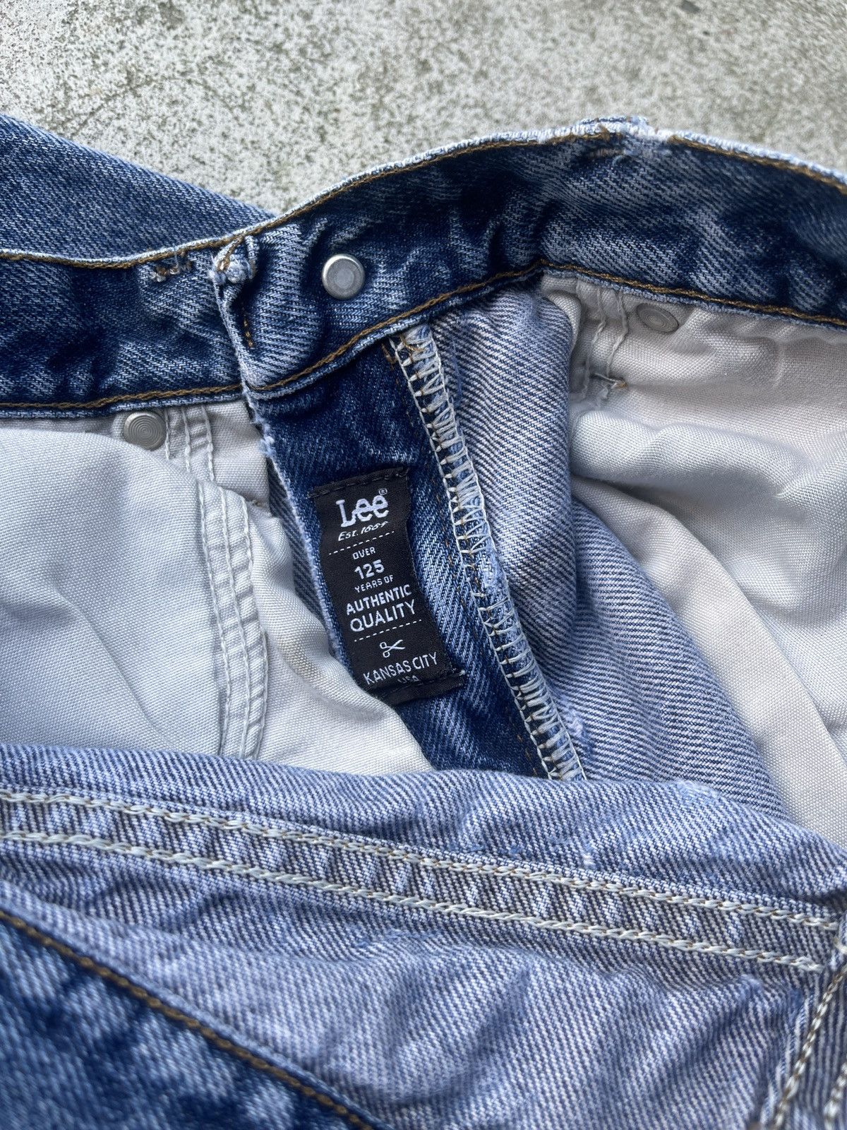 Vintage Vintage Lee Mud Wash Faded Denim Jeans Size US 30 / EU 46 - 6 Thumbnail