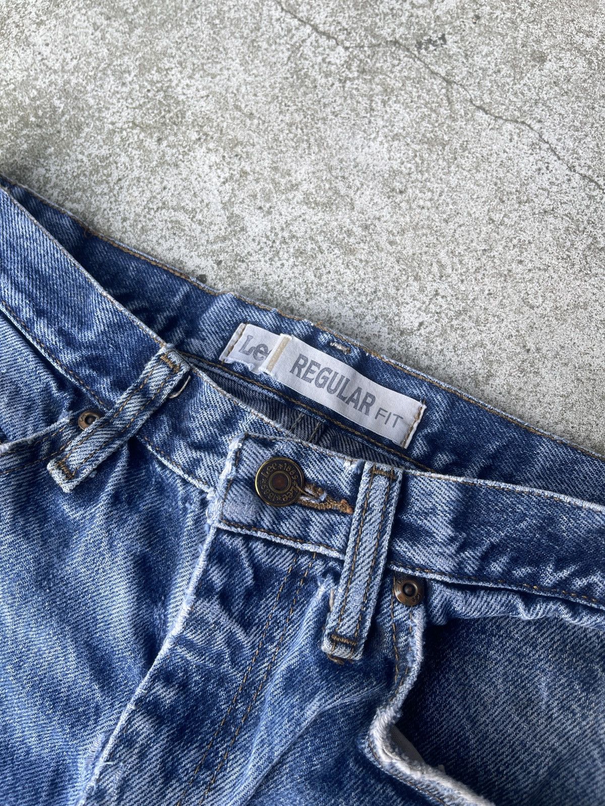 Vintage Vintage Lee Mud Wash Faded Denim Jeans Size US 30 / EU 46 - 5 Thumbnail