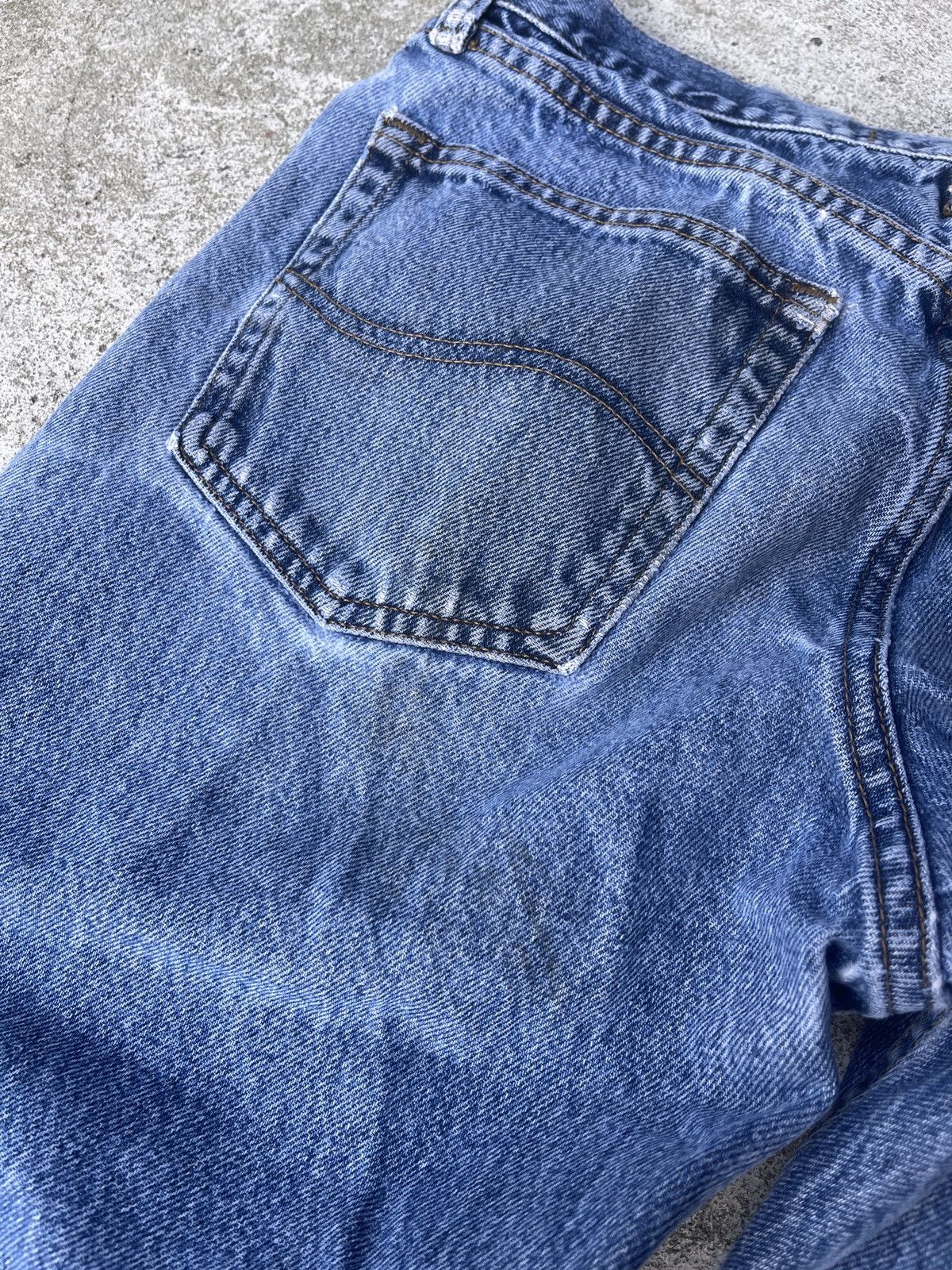 Vintage Vintage Lee Mud Wash Faded Denim Jeans Size US 30 / EU 46 - 15 Thumbnail