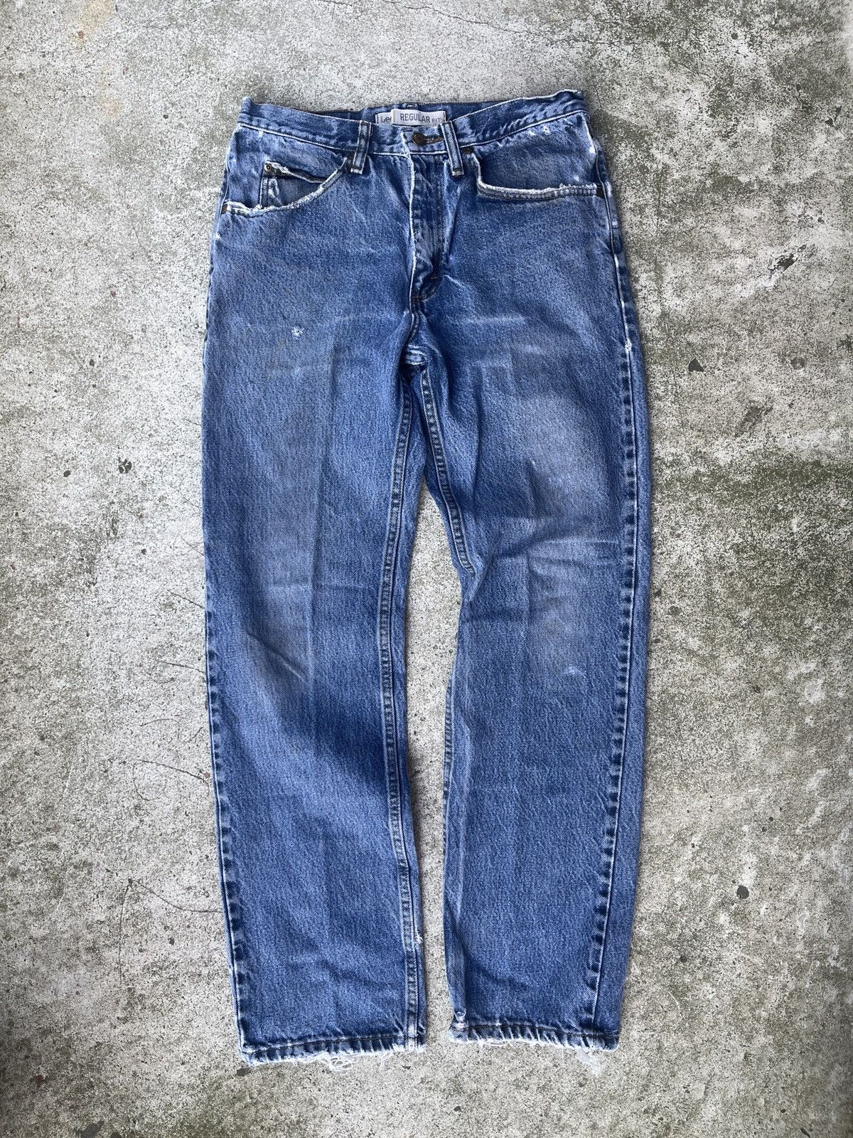Vintage Vintage Lee Mud Wash Faded Denim Jeans Size US 30 / EU 46 - 1 Thumbnail