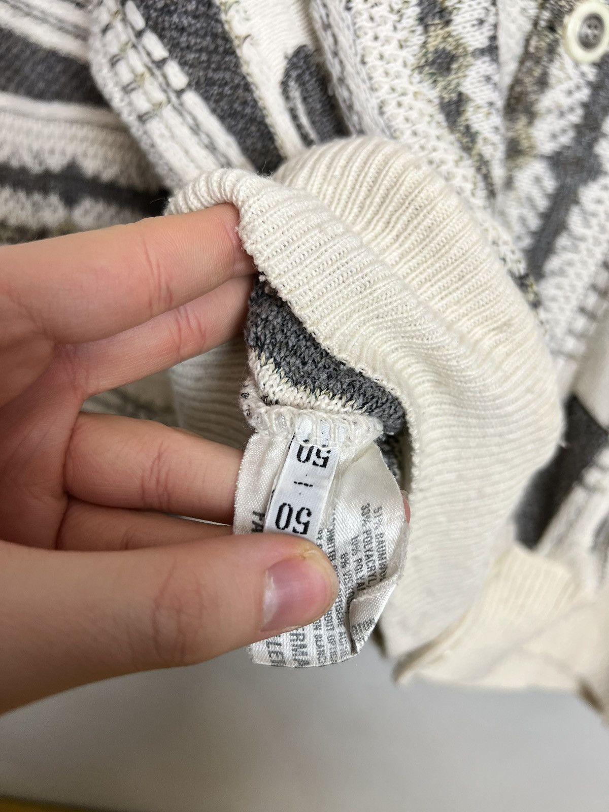 Carlo Colucci Carlo Colucci Vintage Coogi Style Grey Cardigan 50 Knit Hype Size US M / EU 48-50 / 2 - 5 Thumbnail