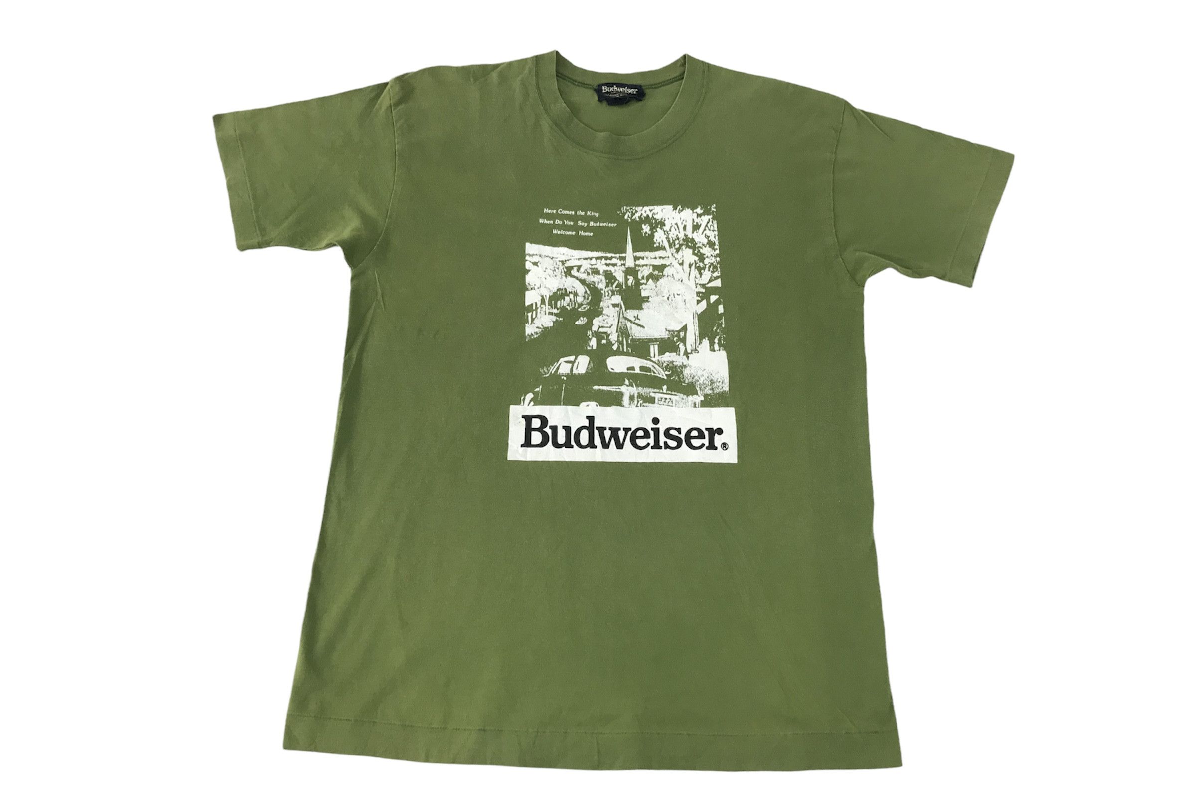 Budweiser × Vintage 90s Budweiser King Of Beer Spell Out Tee Box Printed Size US M / EU 48-50 / 2 - 1 Thumbnail