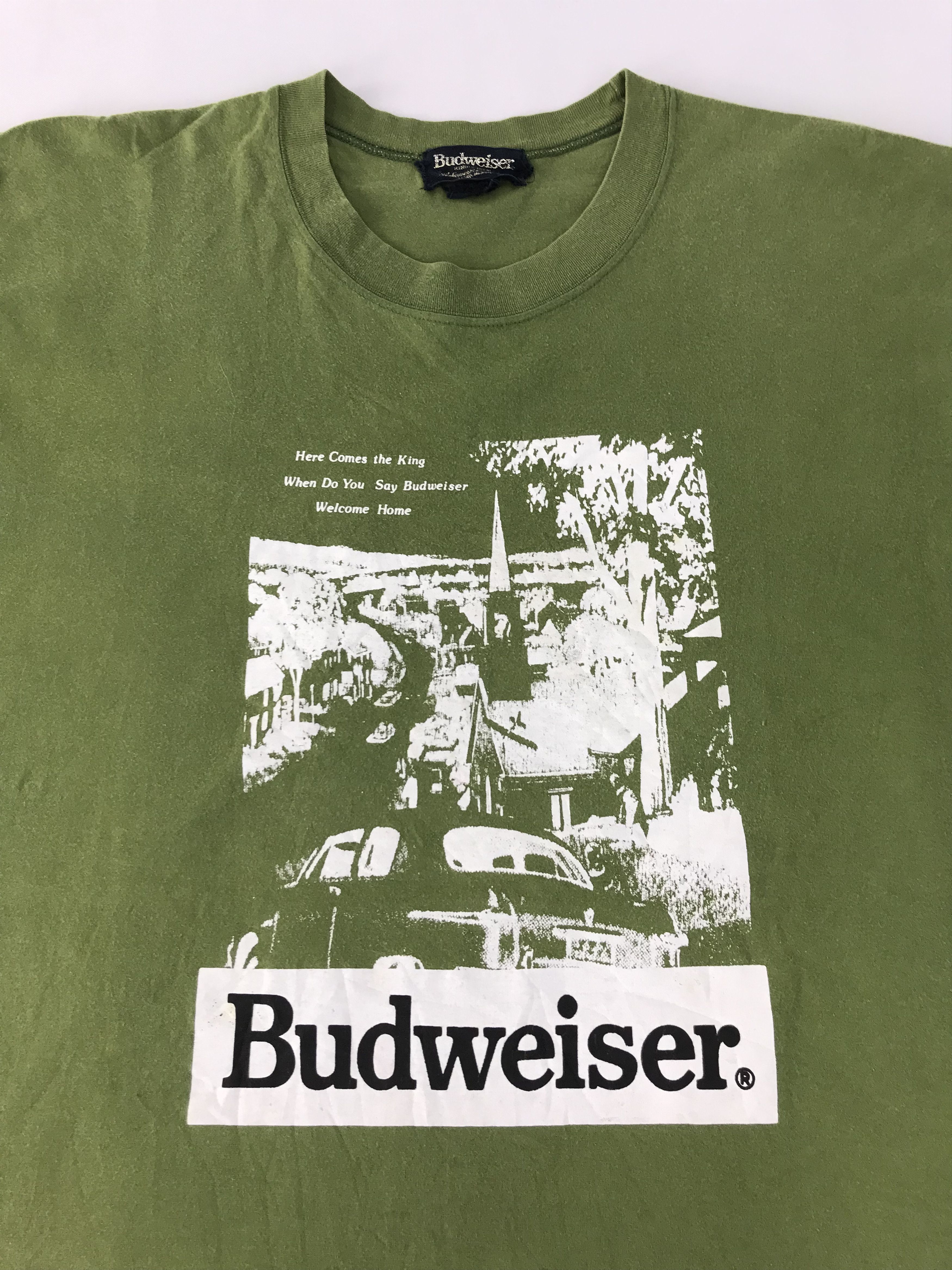 Budweiser × Vintage 90s Budweiser King Of Beer Spell Out Tee Box Printed Size US M / EU 48-50 / 2 - 4 Thumbnail