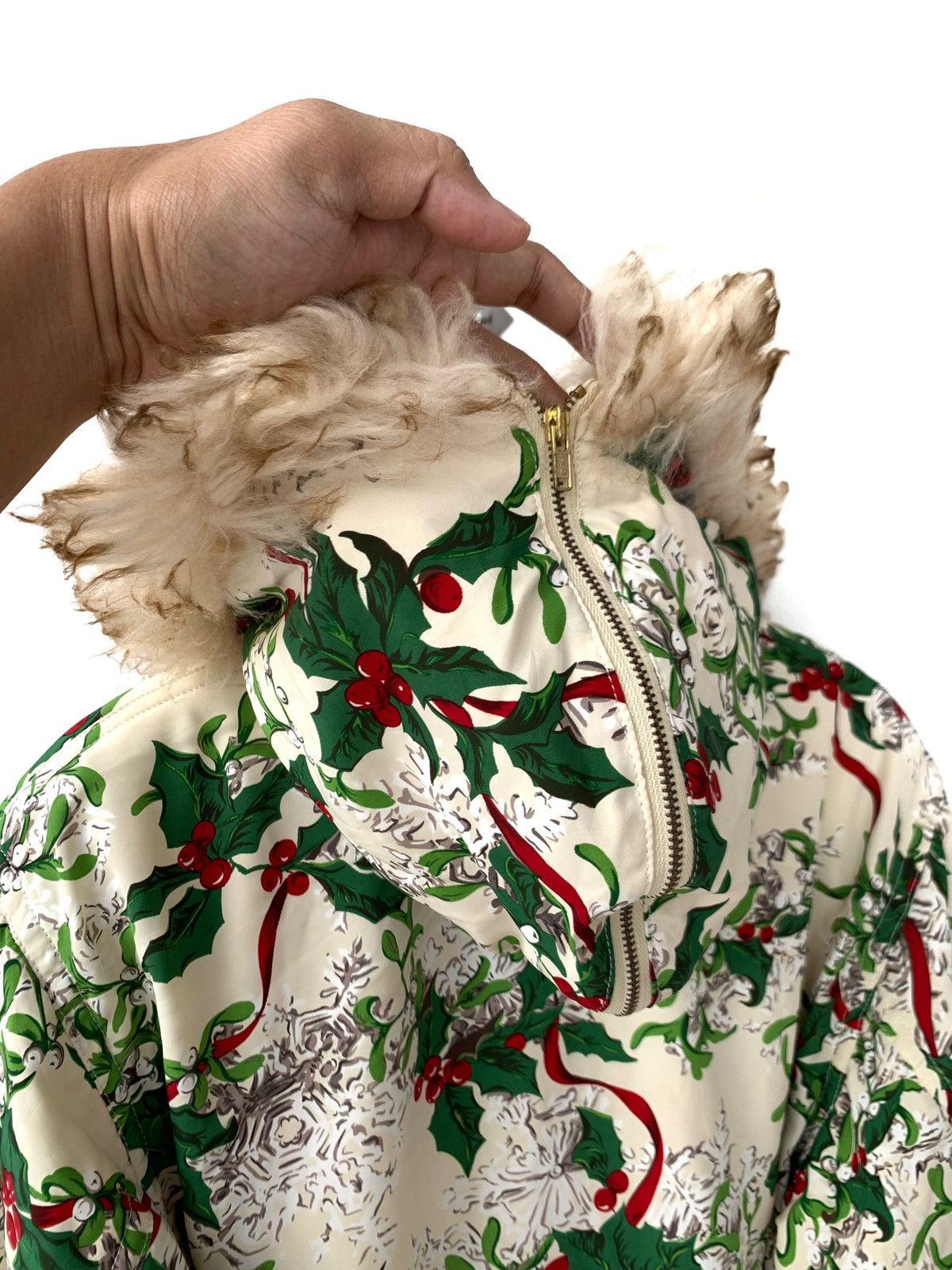 Japanese Brand Vintage Atsuki Onishi Japanese Brand Floral Fur Jacket Size L / US 10 / IT 46 - 8 Thumbnail