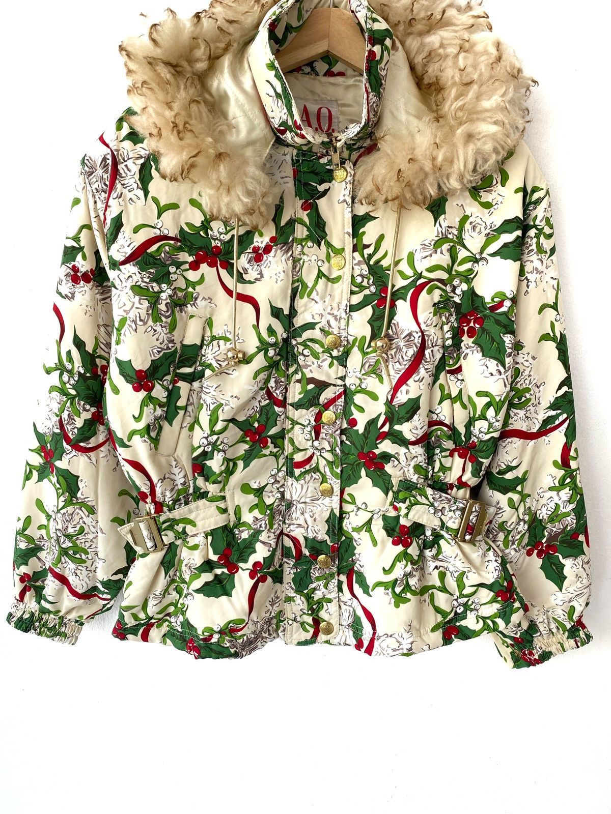 Japanese Brand Vintage Atsuki Onishi Japanese Brand Floral Fur Jacket Size L / US 10 / IT 46 - 3 Thumbnail