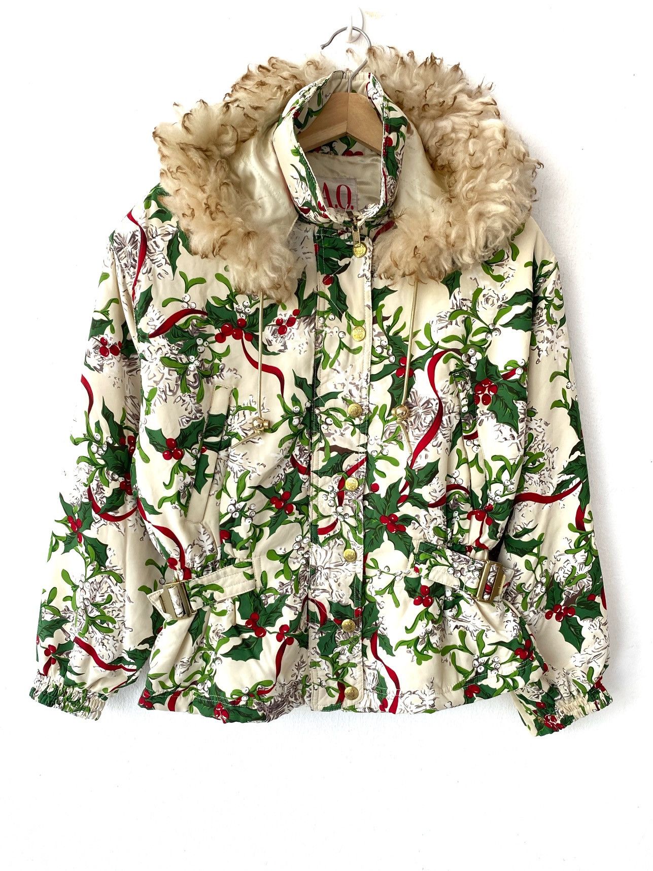 Japanese Brand Vintage Atsuki Onishi Japanese Brand Floral Fur Jacket Size L / US 10 / IT 46 - 1 Thumbnail