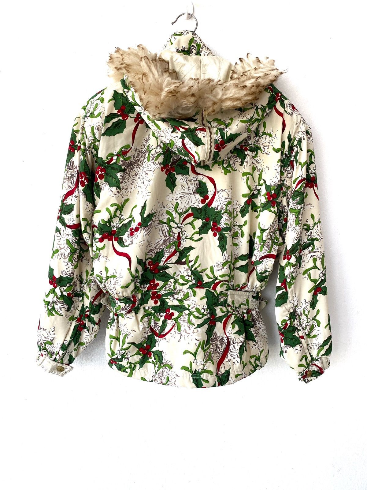 Japanese Brand Vintage Atsuki Onishi Japanese Brand Floral Fur Jacket Size L / US 10 / IT 46 - 2 Thumbnail