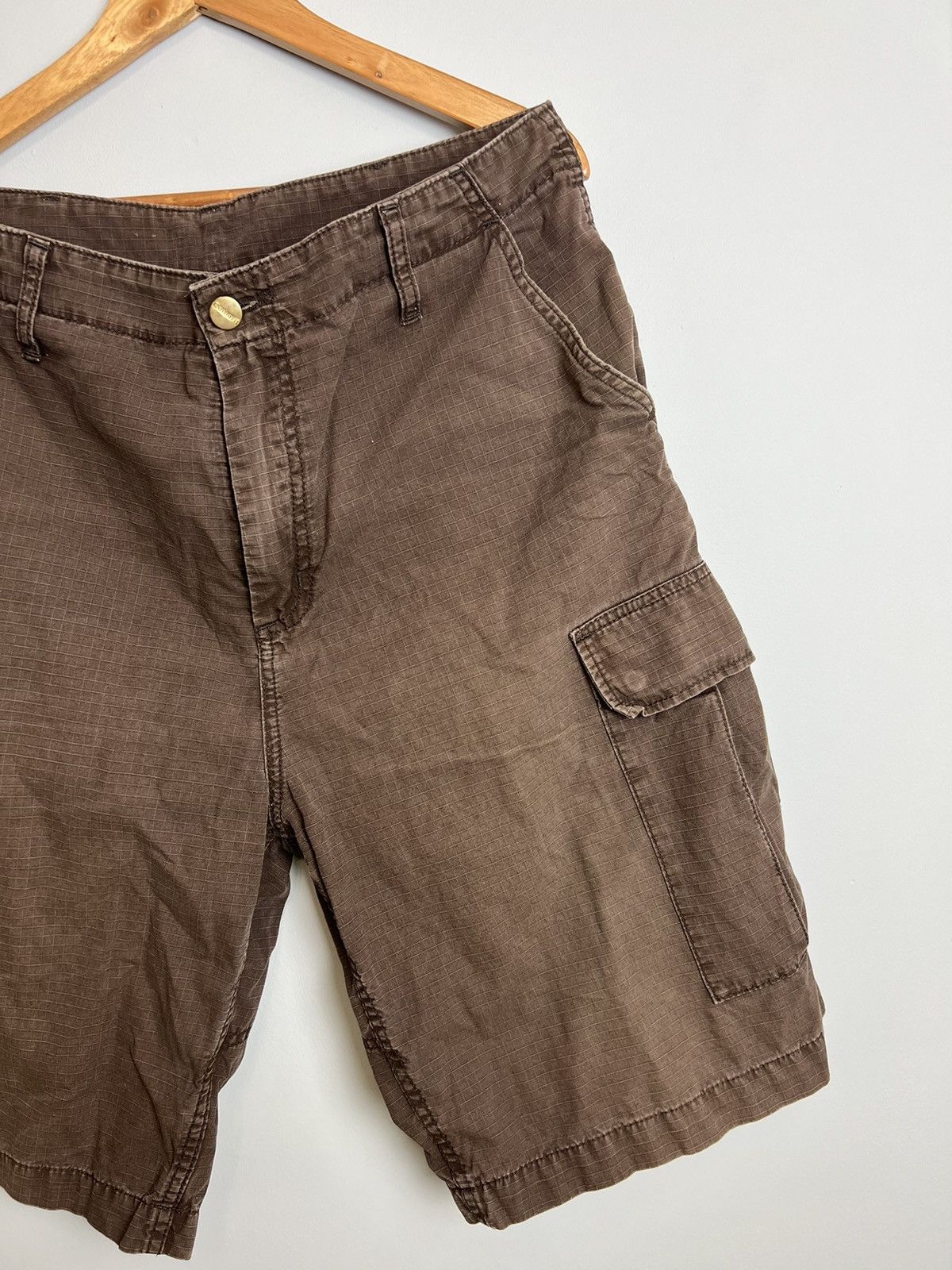 Carhartt × Carhartt Wip × Vintage Vintage Carhartt Aviation Bermuda Cargo Shorts Faded Washed Size US 32 / EU 48 - 7 Thumbnail