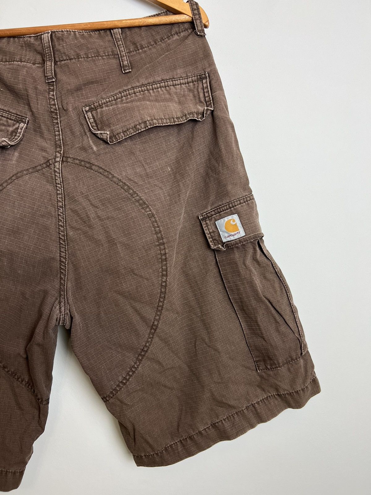 Carhartt × Carhartt Wip × Vintage Vintage Carhartt Aviation Bermuda Cargo Shorts Faded Washed Size US 32 / EU 48 - 3 Thumbnail