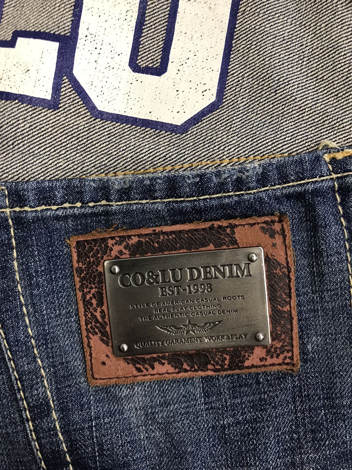 Japanese Brand × Vintage Vintage Co&Lu 56 Denim Est 1998 Fashion Design Size US 30 / EU 46 - 14 Thumbnail