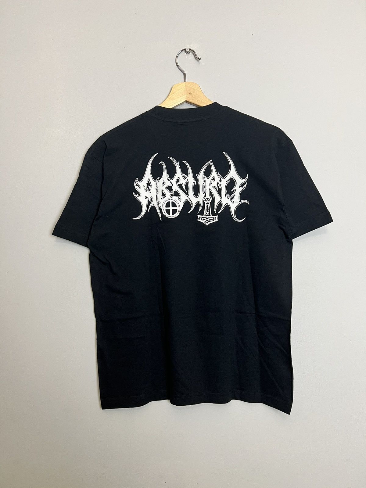 Band Tees × Vintage Rare Vintage 00s Absurd Logo Black Metal Band T Shirt Size US S / EU 44-46 / 1 - 2 Thumbnail