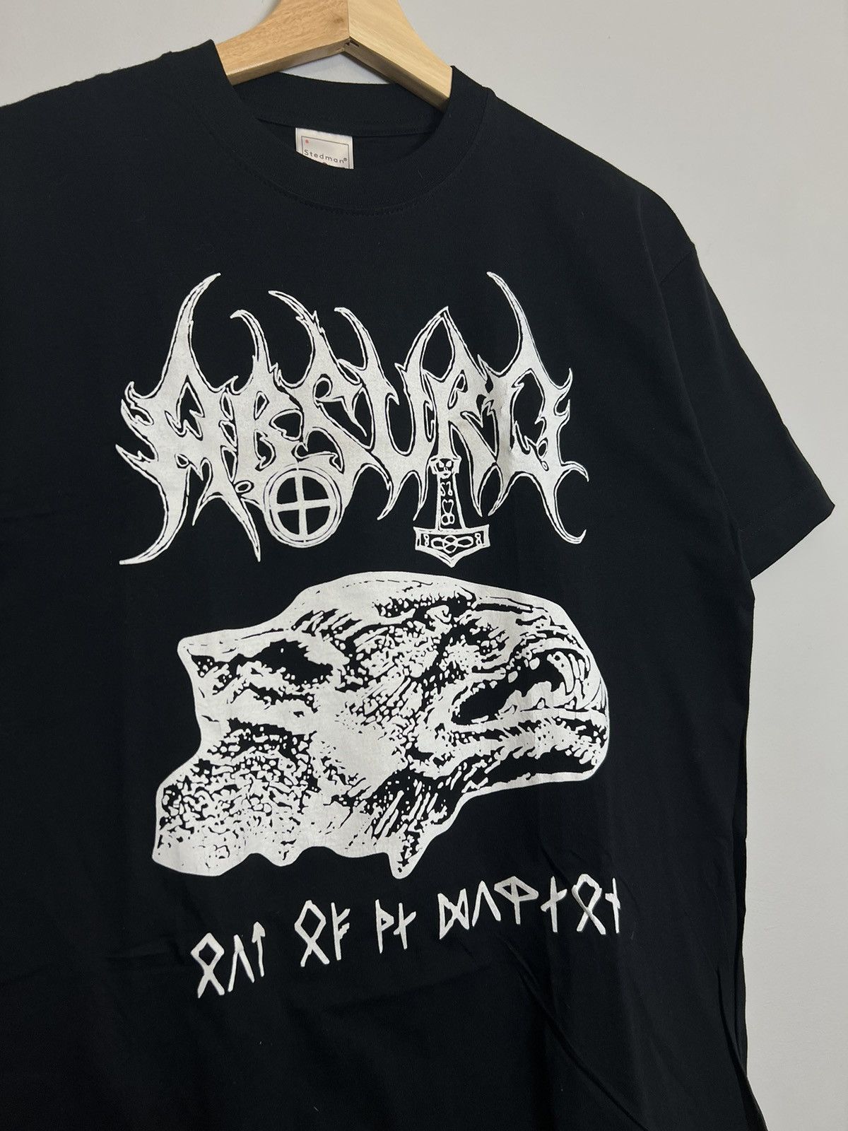 Band Tees × Vintage Rare Vintage 00s Absurd Logo Black Metal Band T Shirt Size US S / EU 44-46 / 1 - 3 Thumbnail