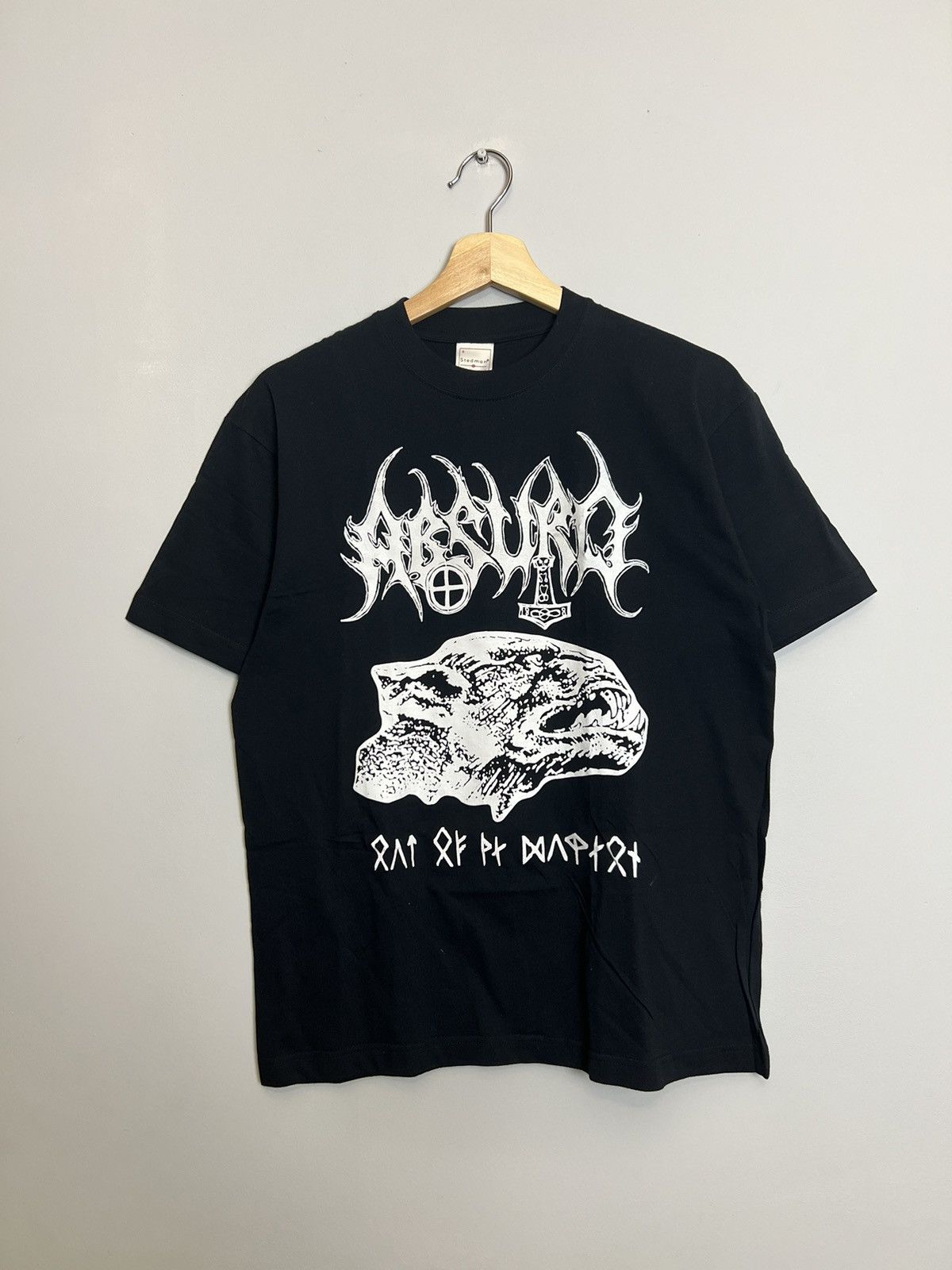 Vintage Rare Vintage 00s Absurd Logo Black Metal Band T Shirt | Grailed