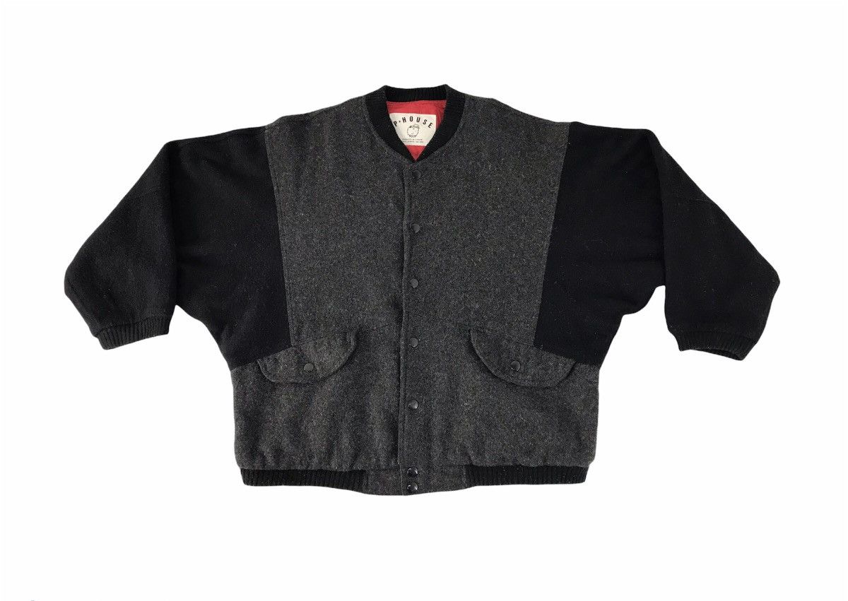 Japanese Brand Vintage P.House Double pocket Varsity Jacket Woll Size US M / EU 48-50 / 2 - 1 Thumbnail