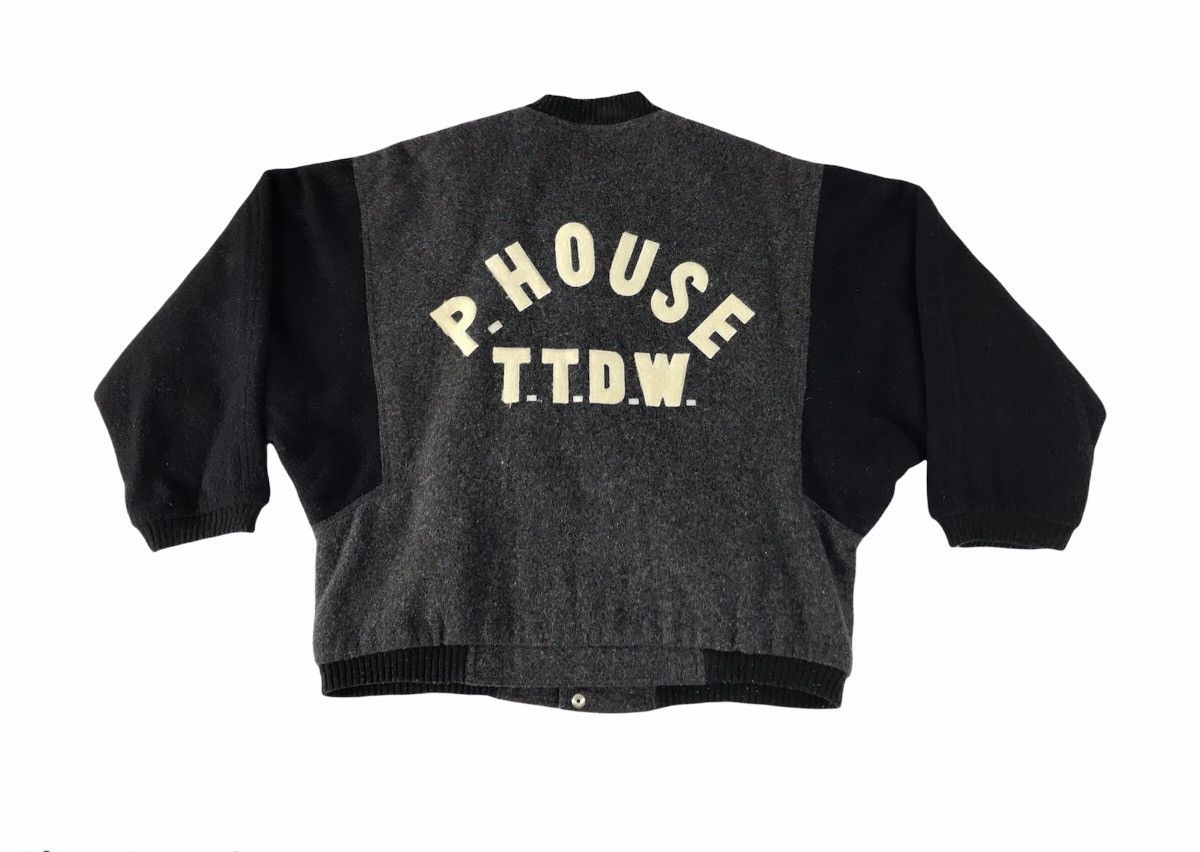 Japanese Brand Vintage P.House Double pocket Varsity Jacket Woll Size US M / EU 48-50 / 2 - 2 Thumbnail