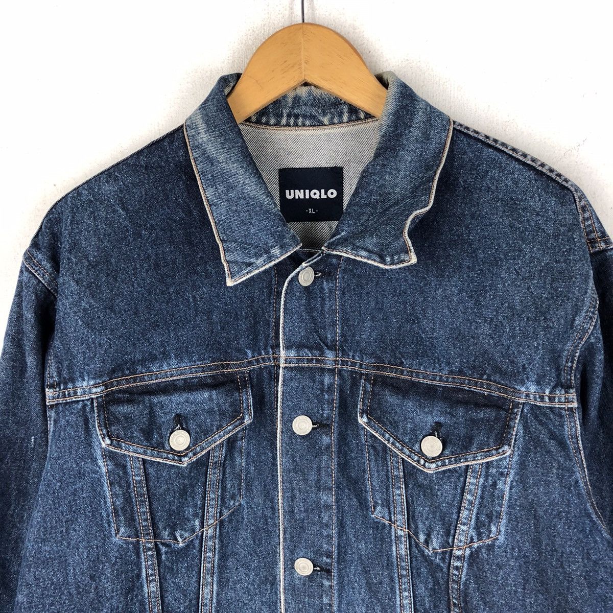Japanese Brand RARE UNIQLO TRUCKER DENIM JACKET MADE IN JAPAN Size US XL / EU 56 / 4 - 3 Thumbnail
