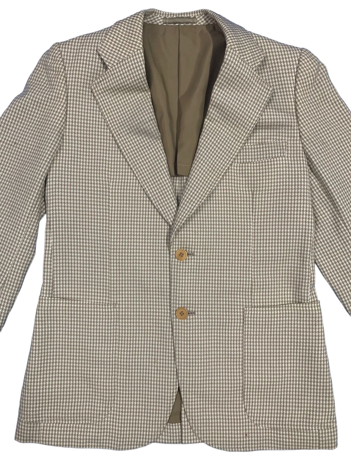 Andrew Mackenzie Japanese MACKENZIE Onward Houndstooth Wool Blazer Jacket Size 40R - 4 Thumbnail
