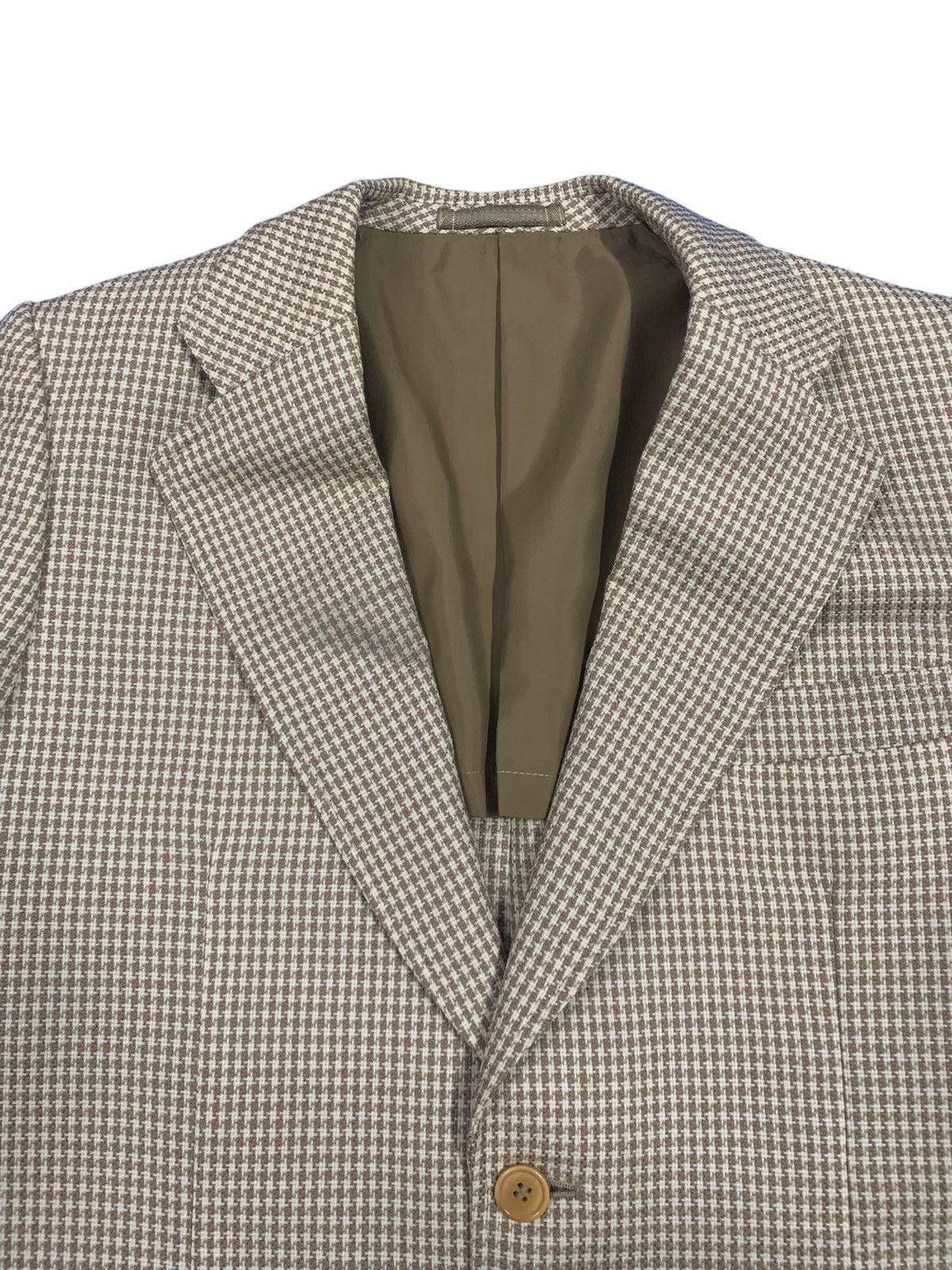 Andrew Mackenzie Japanese MACKENZIE Onward Houndstooth Wool Blazer Jacket Size 40R - 5 Thumbnail