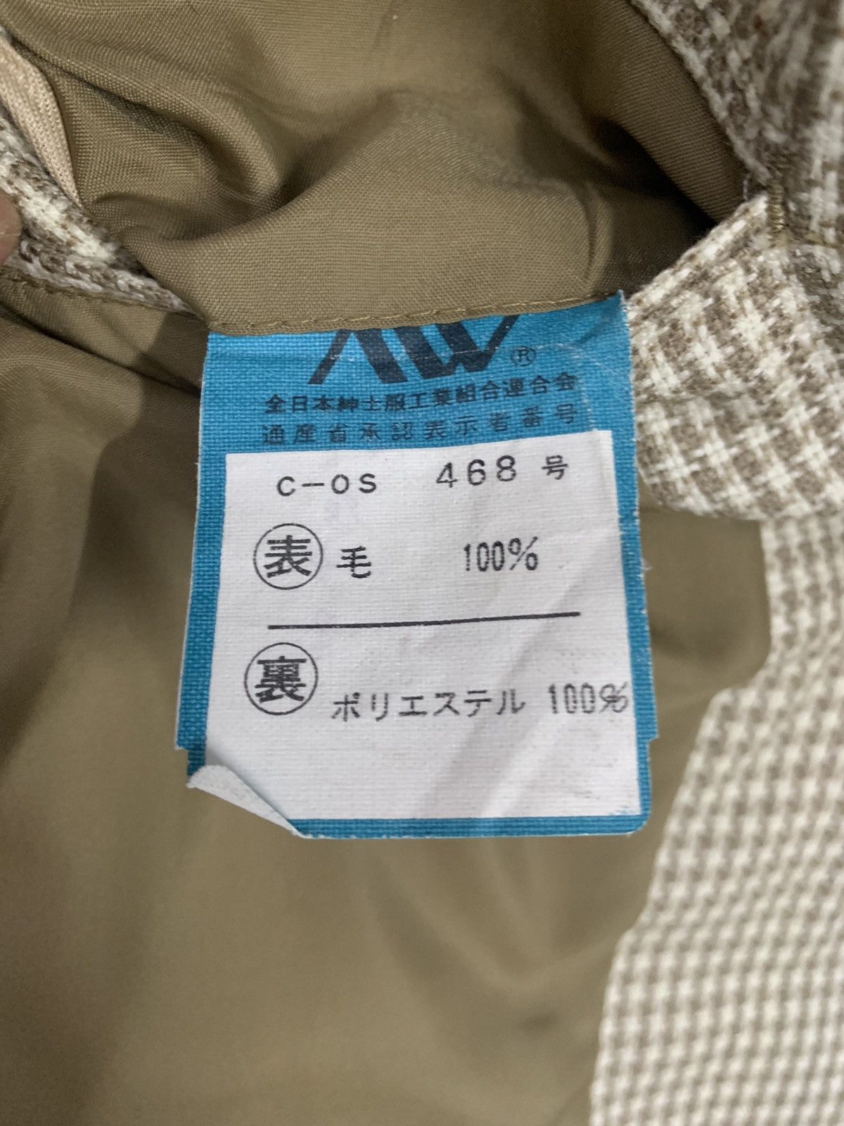 Andrew Mackenzie Japanese MACKENZIE Onward Houndstooth Wool Blazer Jacket Size 40R - 19 Thumbnail