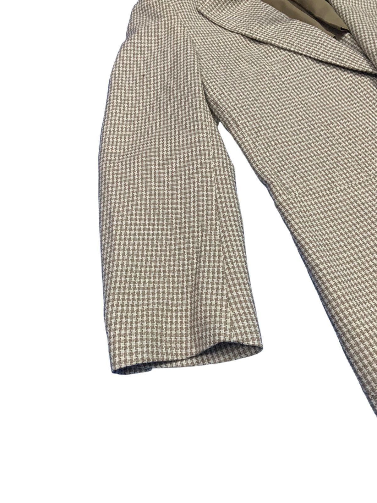 Andrew Mackenzie Japanese MACKENZIE Onward Houndstooth Wool Blazer Jacket Size 40R - 11 Thumbnail