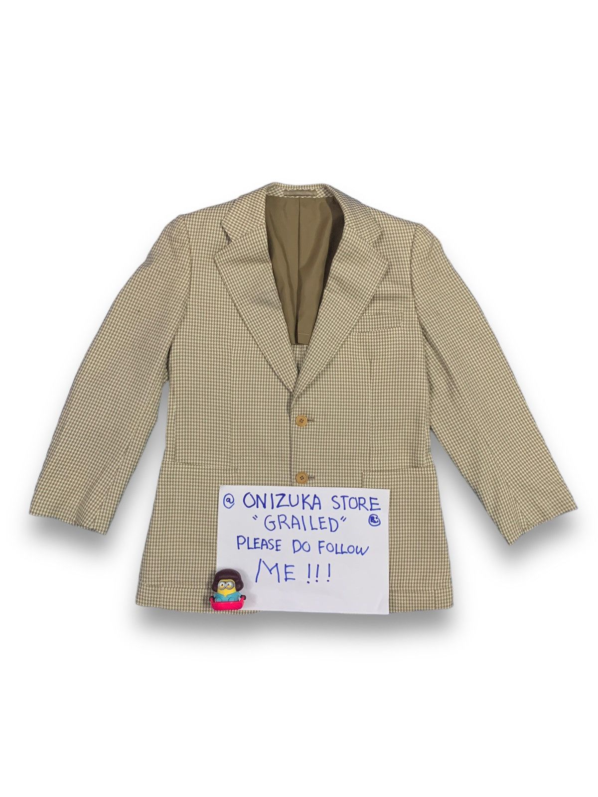 Andrew Mackenzie Japanese MACKENZIE Onward Houndstooth Wool Blazer Jacket Size 40R - 2 Thumbnail