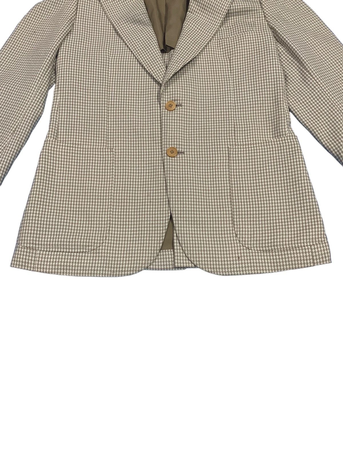 Andrew Mackenzie Japanese MACKENZIE Onward Houndstooth Wool Blazer Jacket Size 40R - 6 Thumbnail