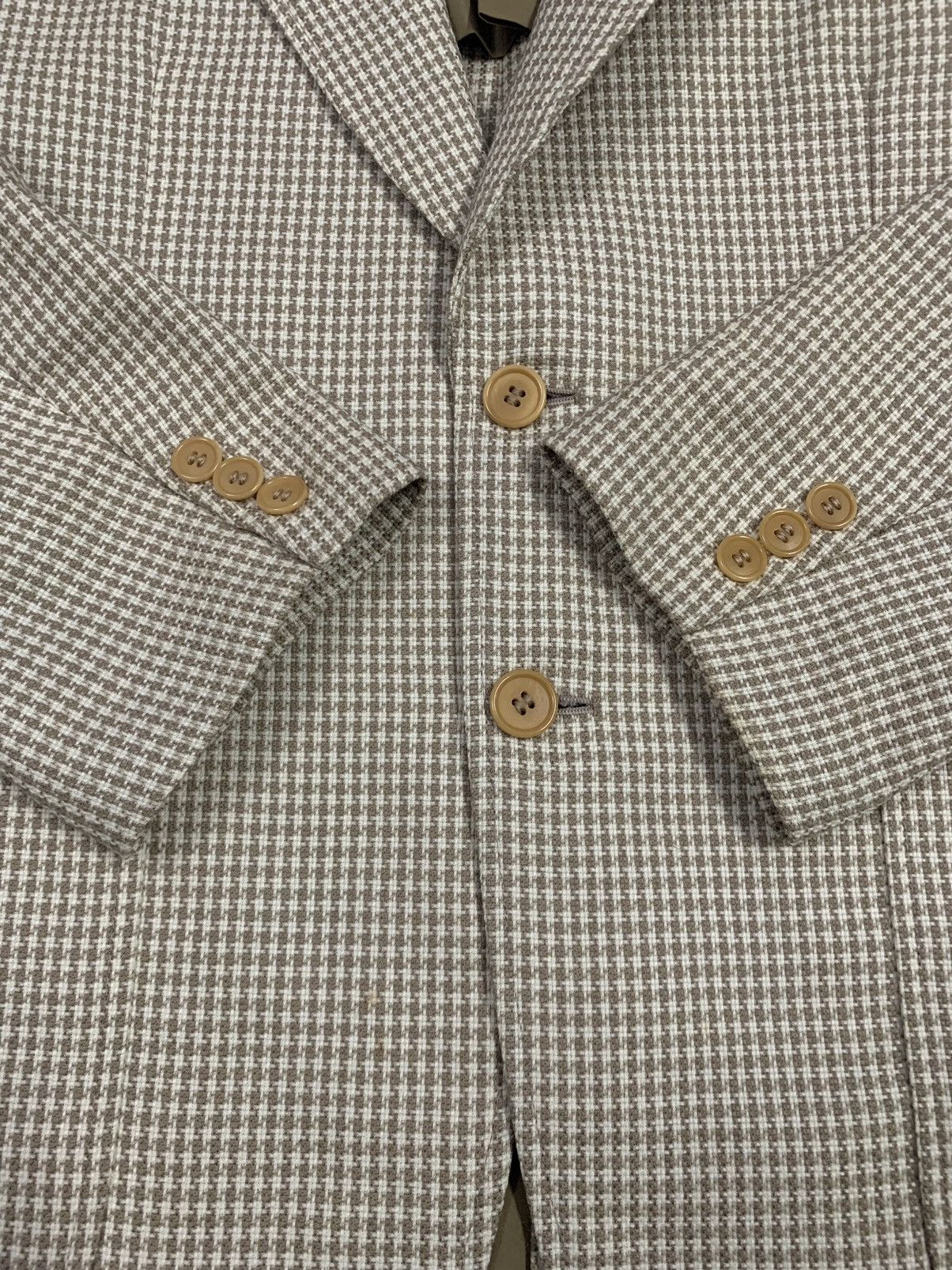 Andrew Mackenzie Japanese MACKENZIE Onward Houndstooth Wool Blazer Jacket Size 40R - 10 Thumbnail