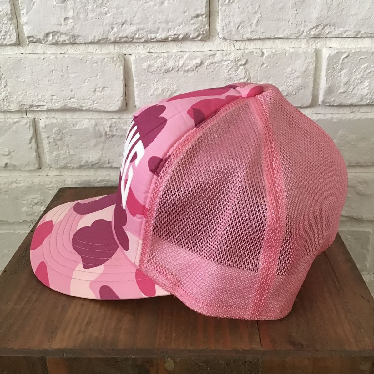 Bape BAPE pink camo New York logo trucker hat mesh cap ★ Size ONE SIZE - 5 Thumbnail