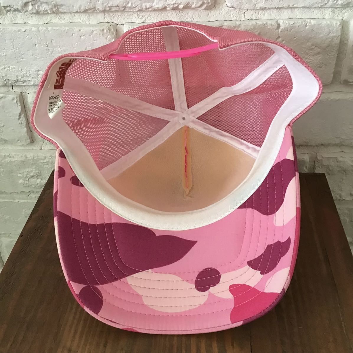 Bape BAPE pink camo New York logo trucker hat mesh cap ★ Size ONE SIZE - 7 Thumbnail