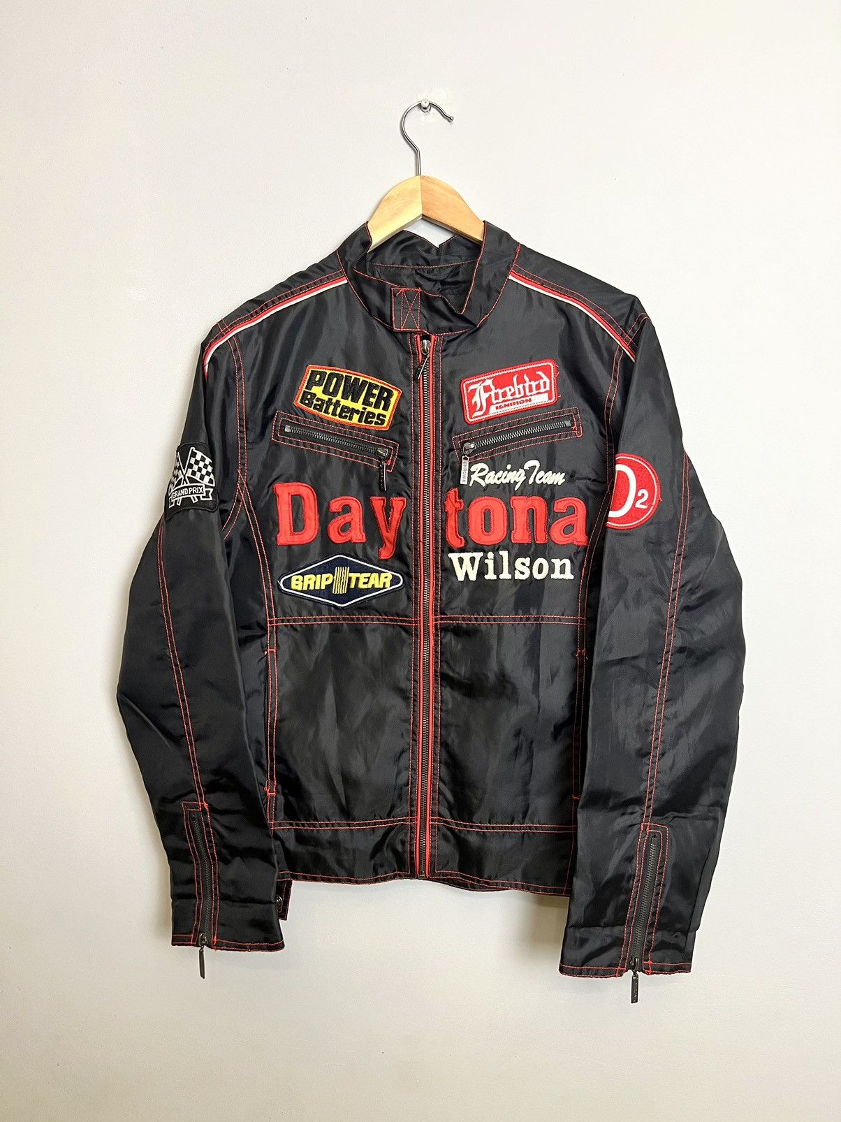 Vintage 70s outlet Satin Racing Jacket. Hartwell Daytona Racing 87'