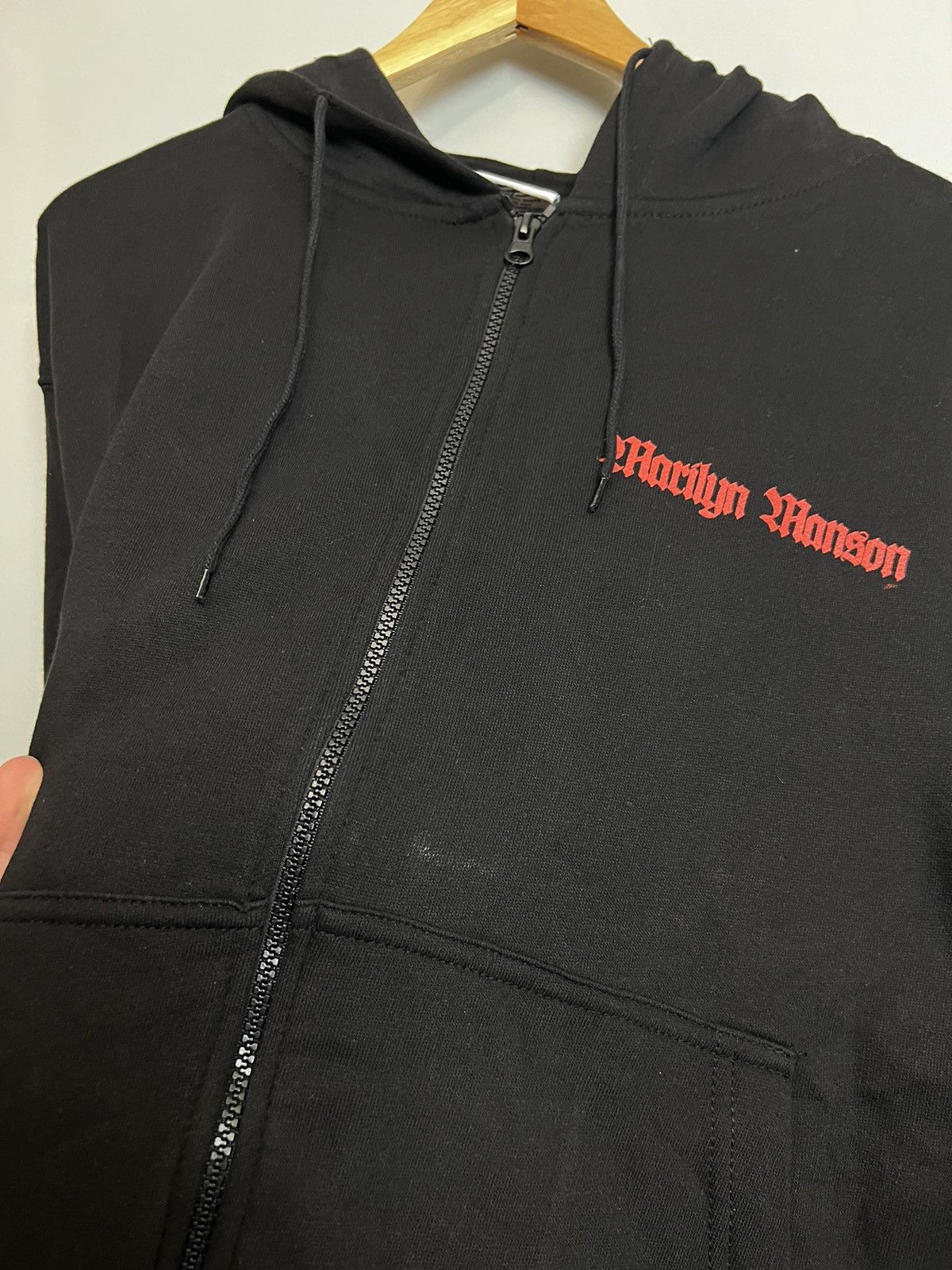Band Tees 90s Vintage Marilyn Manson Rock Metal Band Tour Hoodie Rare Size US XL / EU 56 / 4 - 3 Thumbnail
