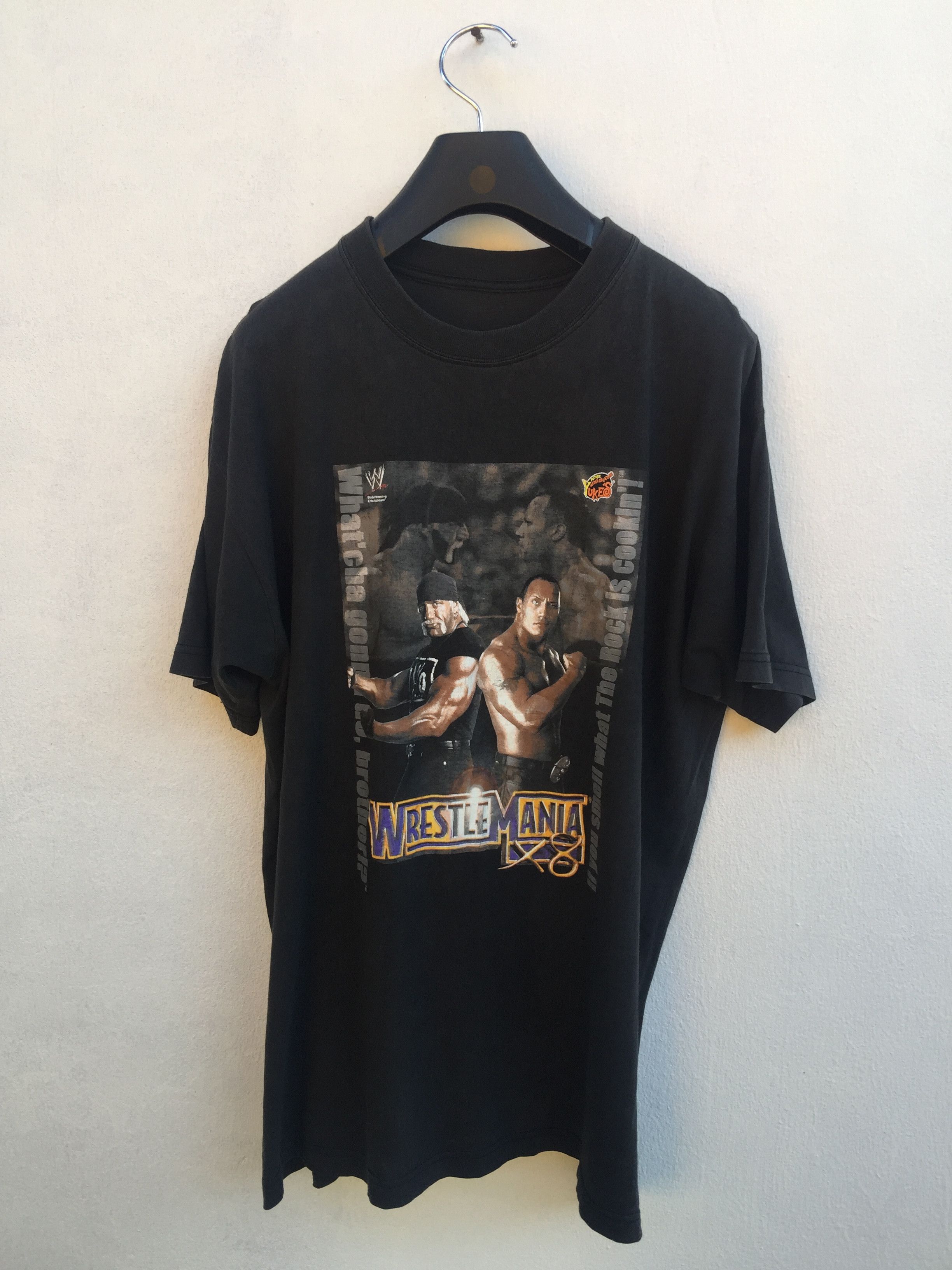 Japanese Brand × Vintage WWF WrestleMania X8 The Rock vs Hulk Hogan Tee Size US L / EU 52-54 / 3 - 1 Thumbnail
