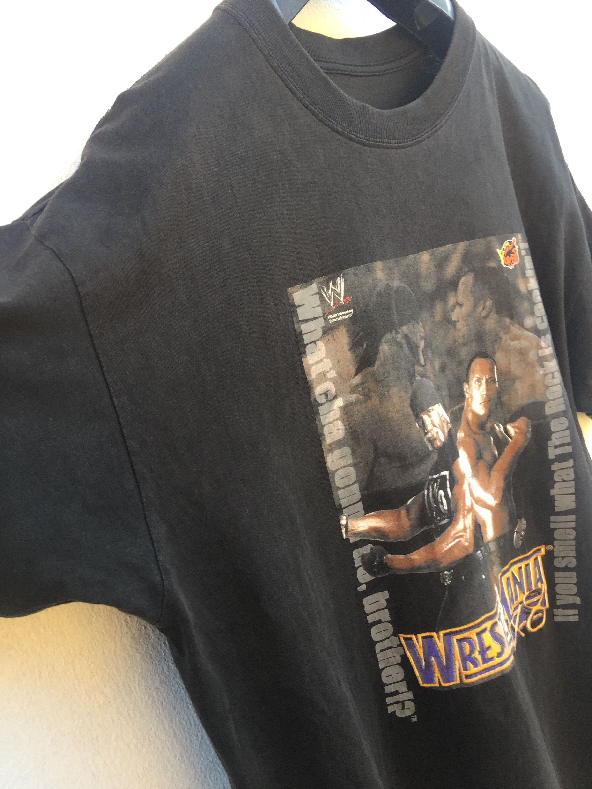 Japanese Brand × Vintage WWF WrestleMania X8 The Rock vs Hulk Hogan Tee Size US L / EU 52-54 / 3 - 4 Thumbnail