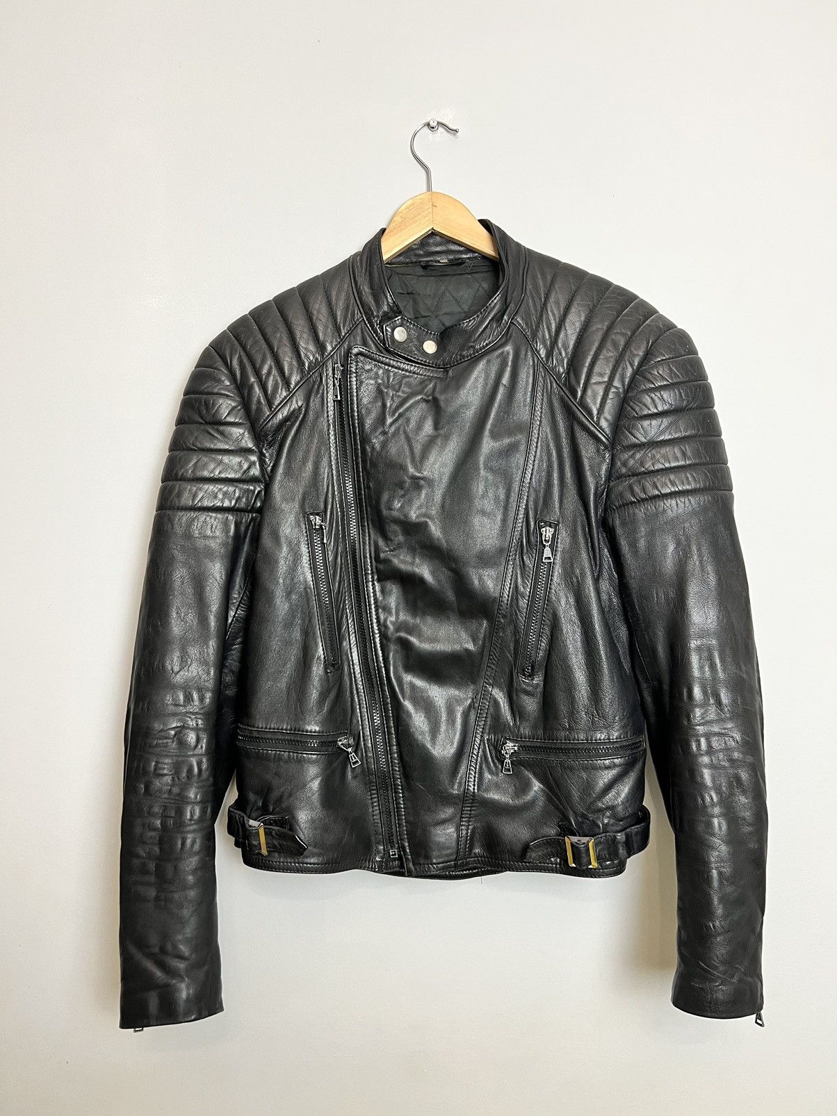 Vintage Vintage Genuine Leather Racing Biker Jacket 54 Hype Rare Size US L / EU 52-54 / 3 - 1 Thumbnail