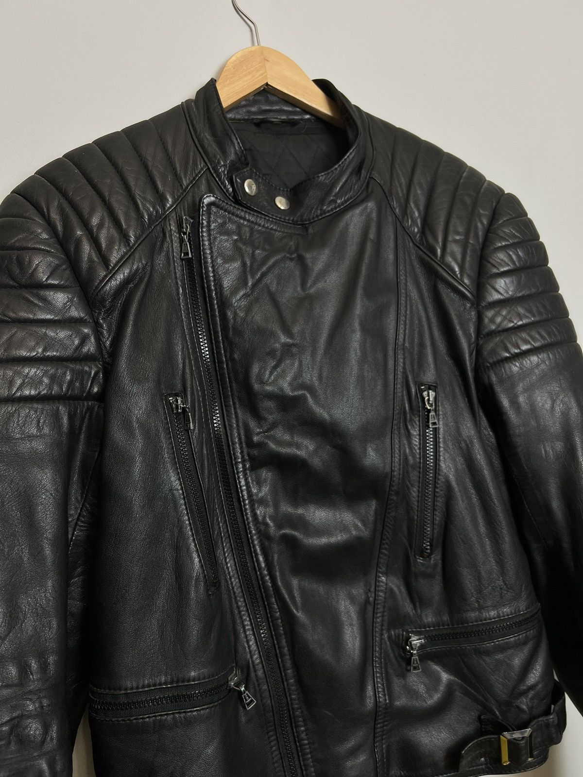 Vintage Vintage Genuine Leather Racing Biker Jacket 54 Hype Rare Size US L / EU 52-54 / 3 - 3 Thumbnail